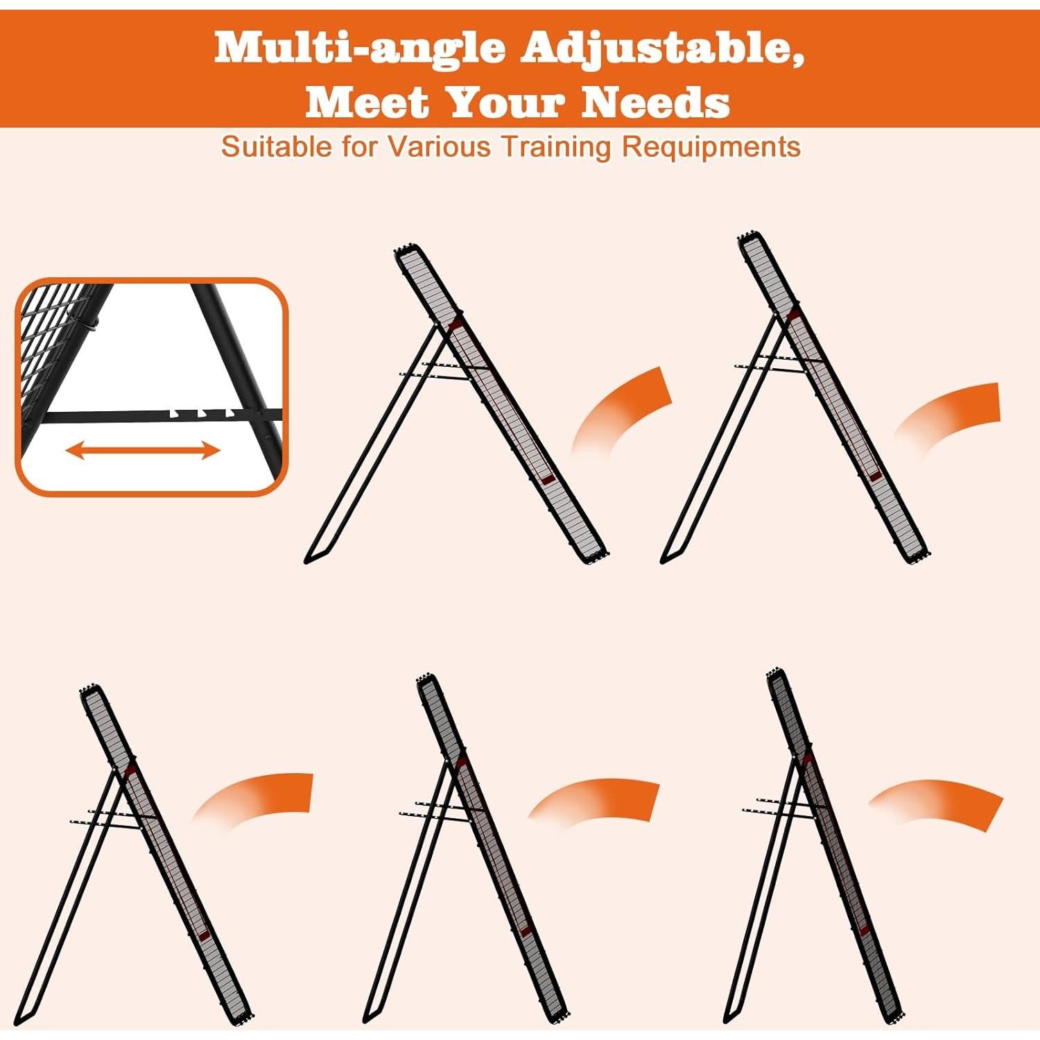 Red de Rebote de Voleibol Nandae DL4129-B1 Ajustable 2.13x1.22m