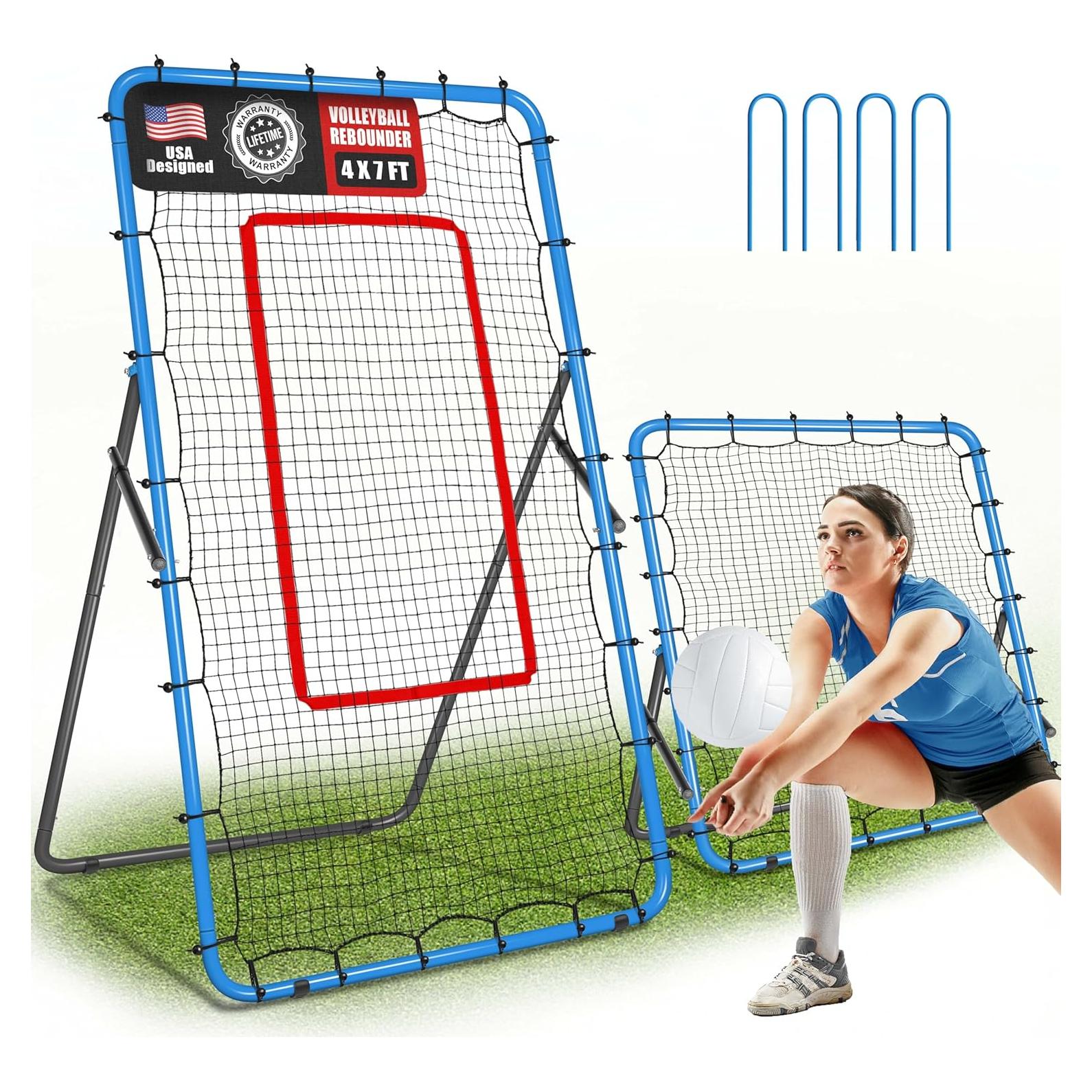 Red Rebotadora de Voleibol JOLORLY Ajustable 2-en-1 2.13x1.22 m