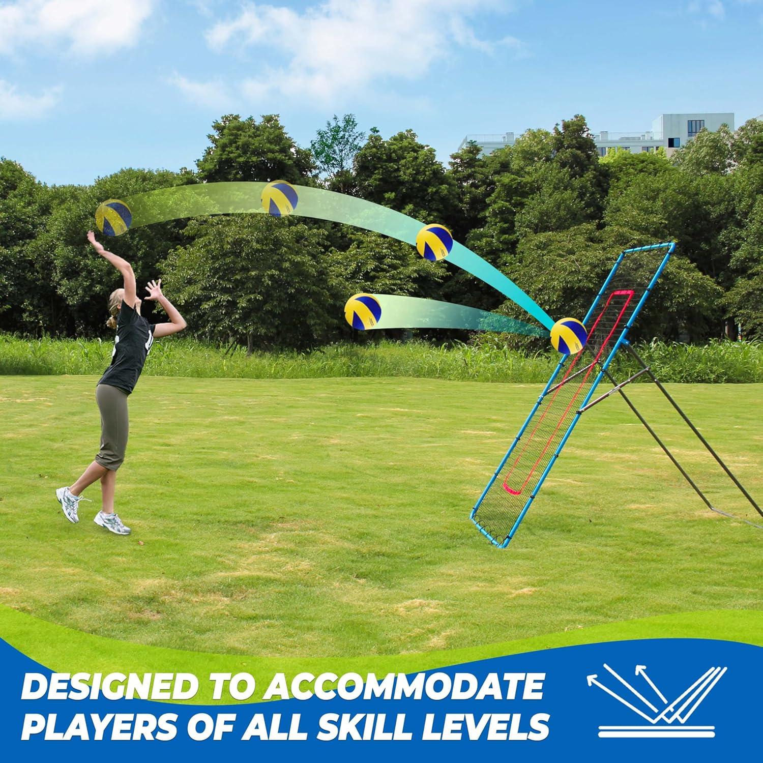 Red Rebotadora de Voleibol JOLORLY Ajustable 2-en-1 2.13x1.22 m