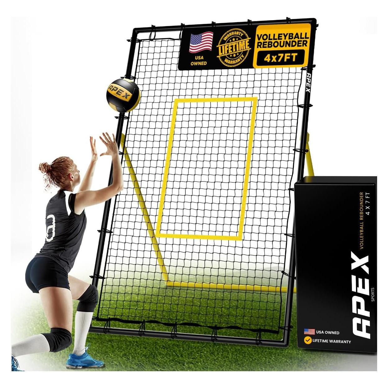 Red de Rebotador de Voleibol Apex Sports 2.13x1.22m Ajustable