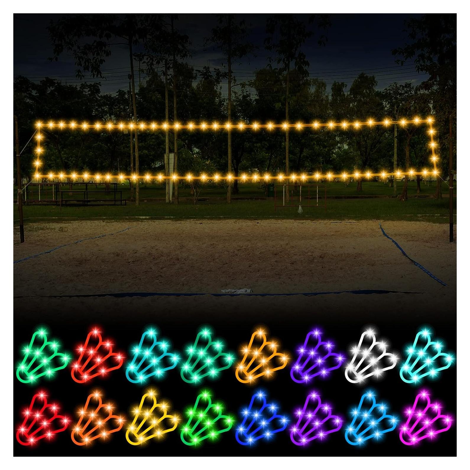 Red de Voleibol y Bádminton Moukeren 5m con Luces LED y Control Remoto