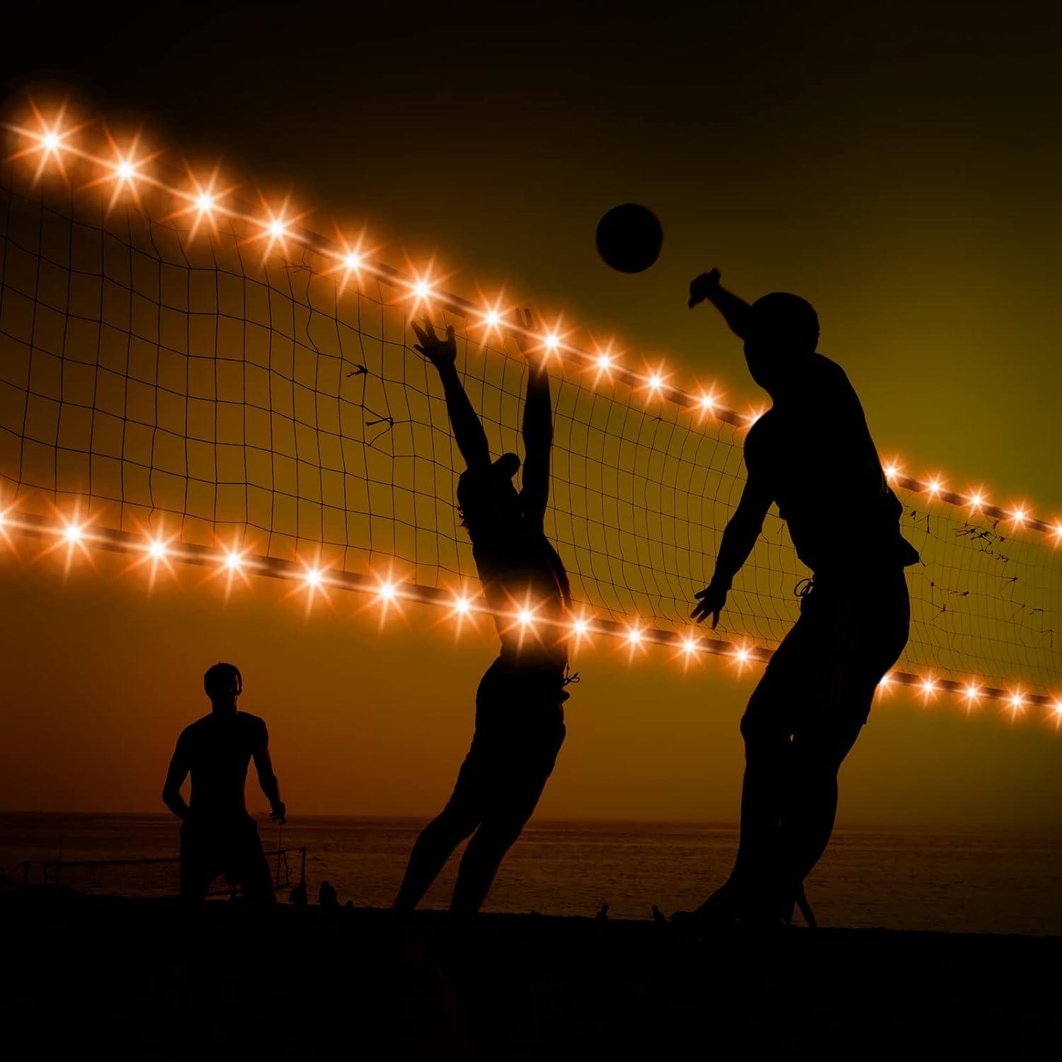 Red de Voleibol y Bádminton Moukeren 5m con Luces LED y Control Remoto