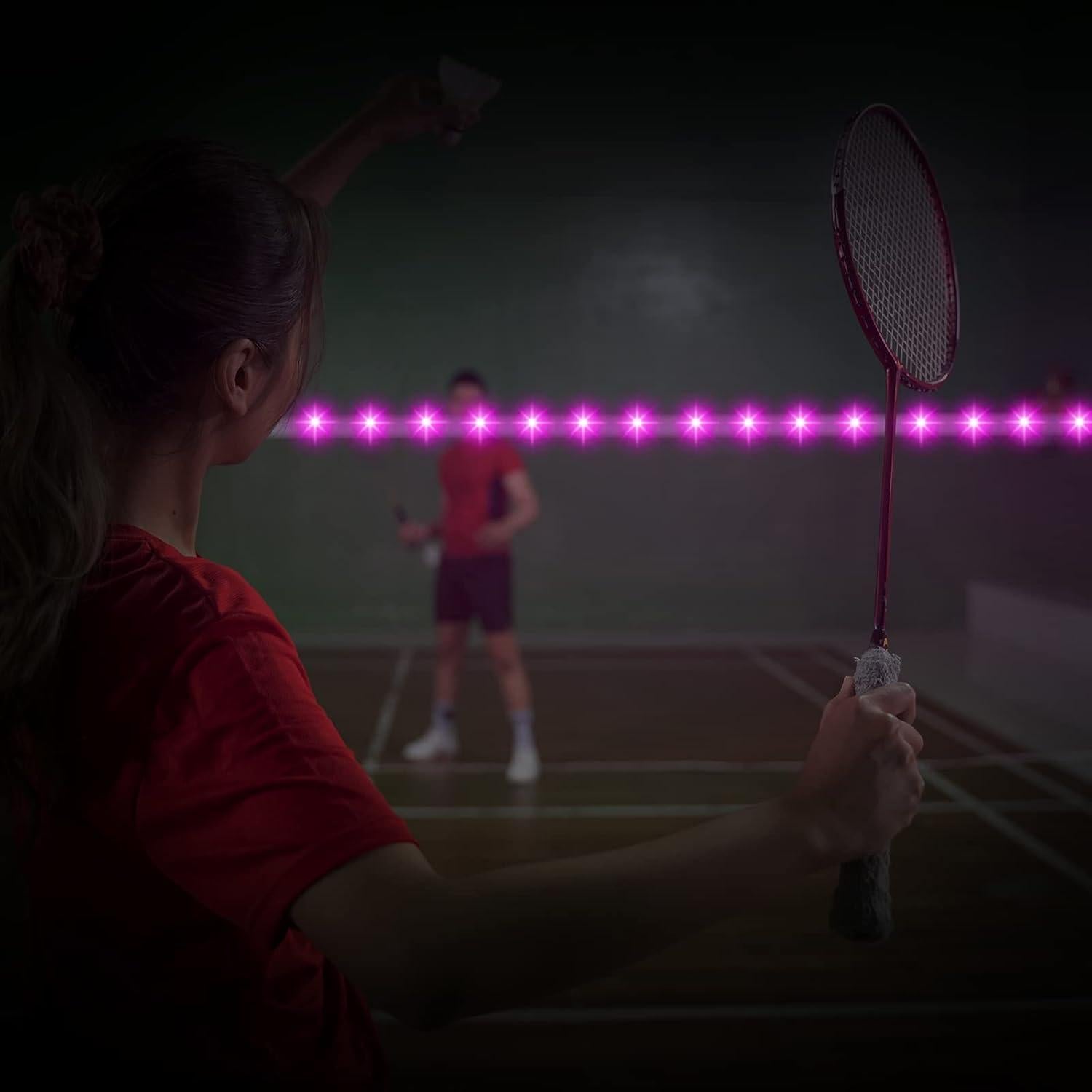 Red de Voleibol y Bádminton Moukeren 5m con Luces LED y Control Remoto