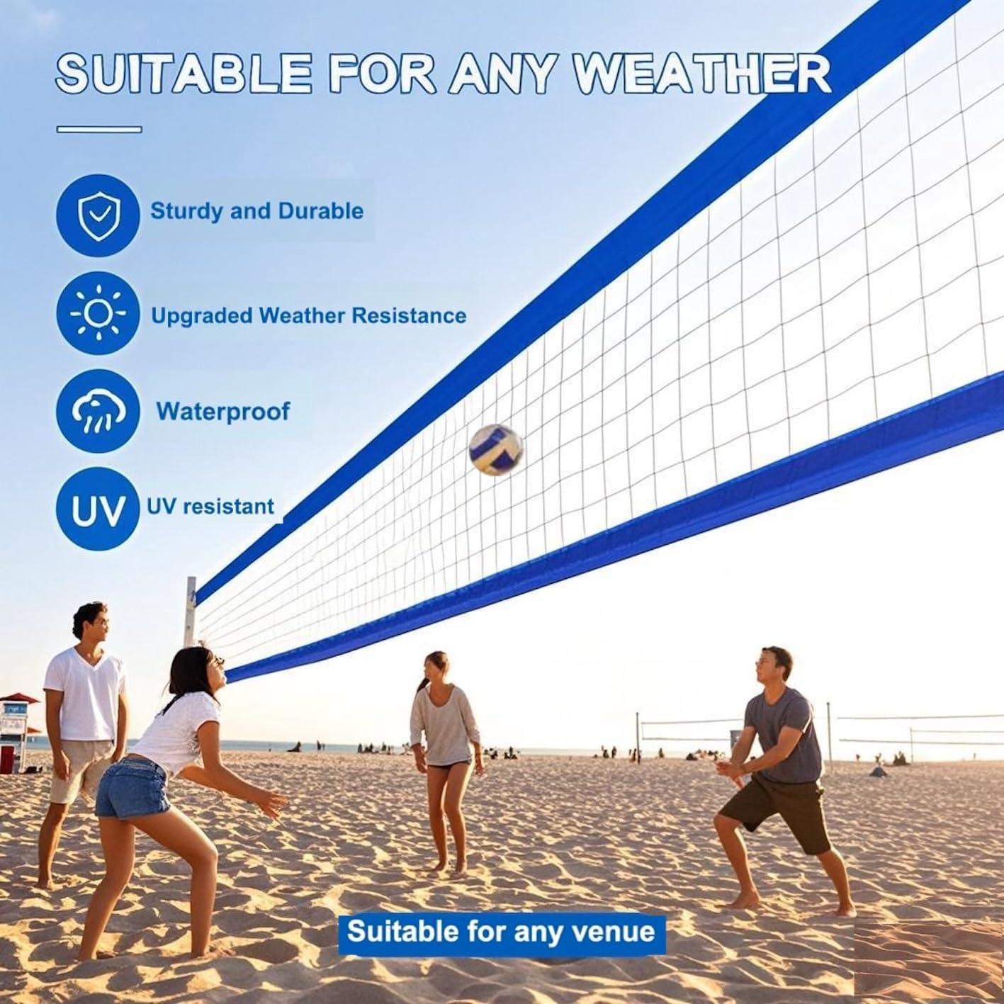 Red de Voleibol Profesional BeachSun 9.75x0.91m Resistente