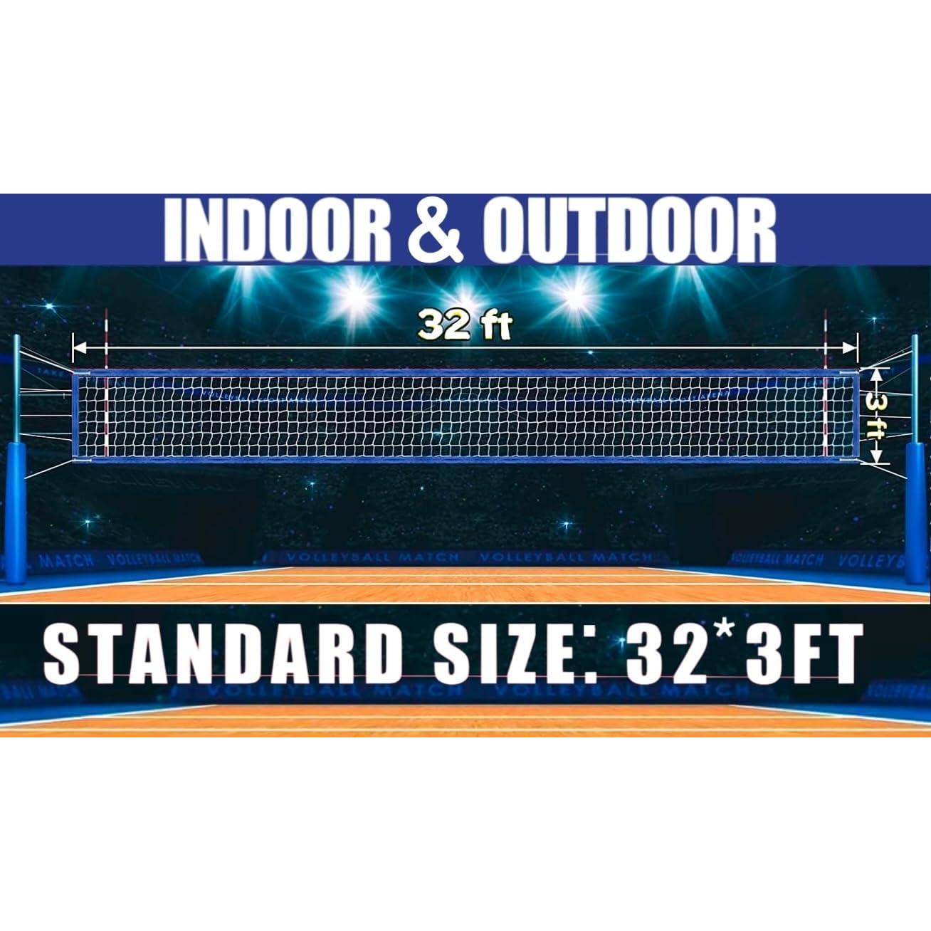 Red de Voleibol Profesional BeachSun 9.75x0.91m Resistente