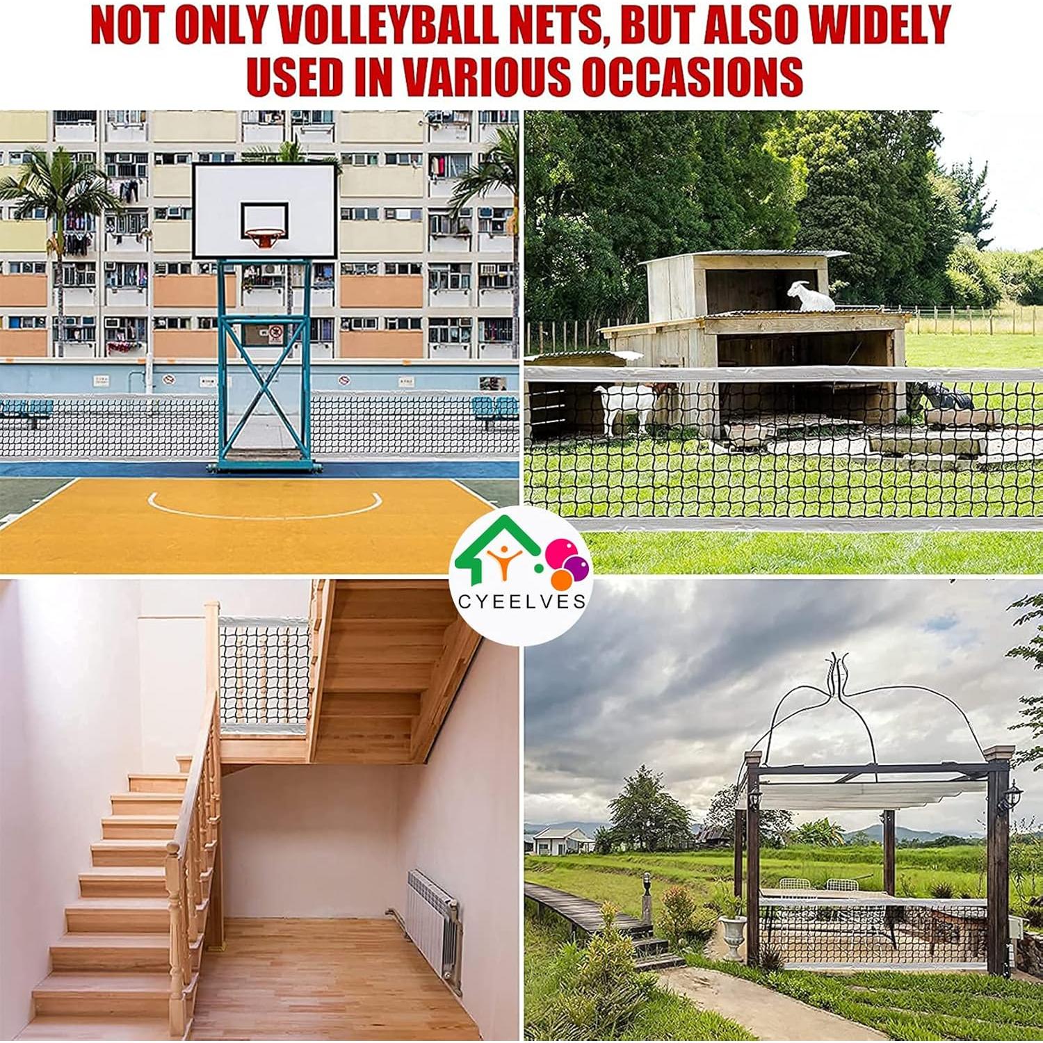 Red de Voleibol Portátil Cyeelves 9.75x0.91m Alta Resistencia