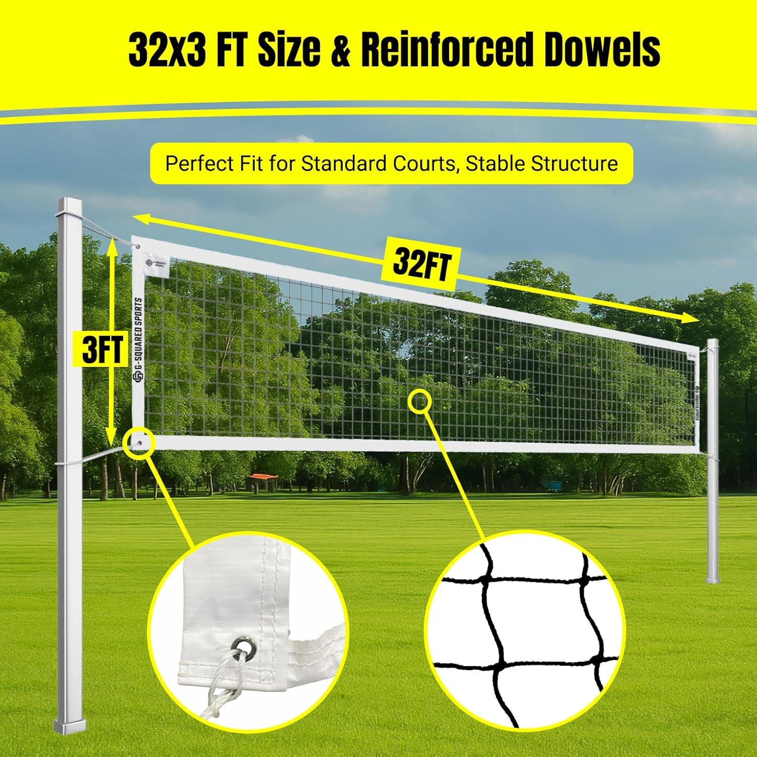 Red de Voleibol Profesional G-SQAURED 9.75x0.91m Multiuso