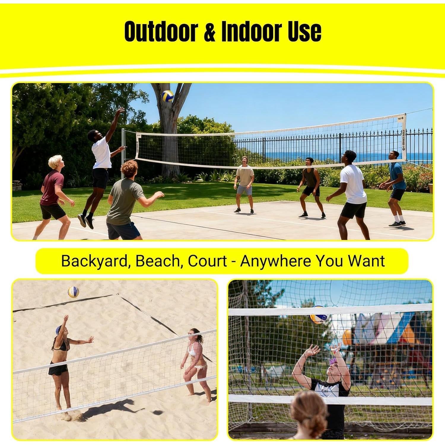 Red de Voleibol Profesional G-SQAURED 9.75x0.91m Multiuso