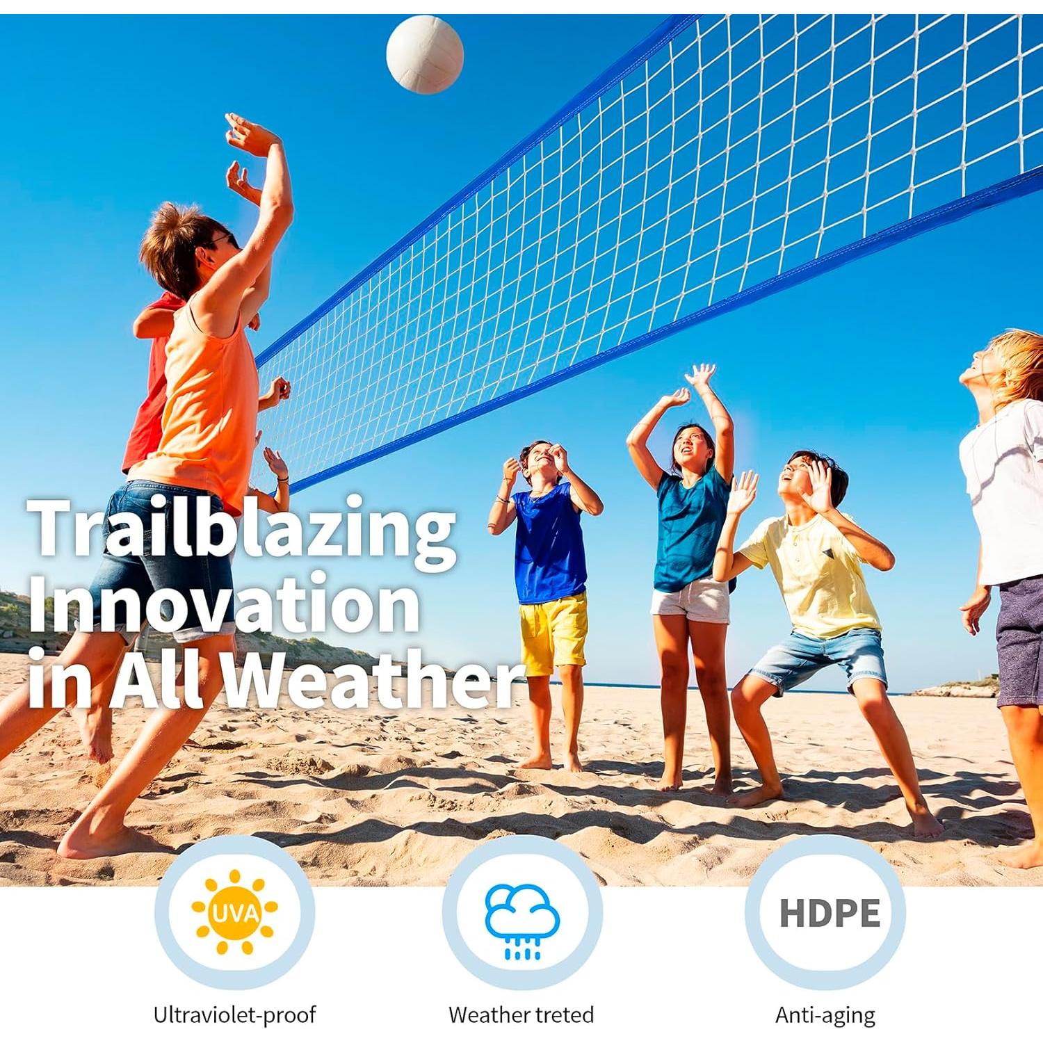 Red de Voleibol YUXUXU Profesional Exterior 9.75x0.91m Alta Resistencia