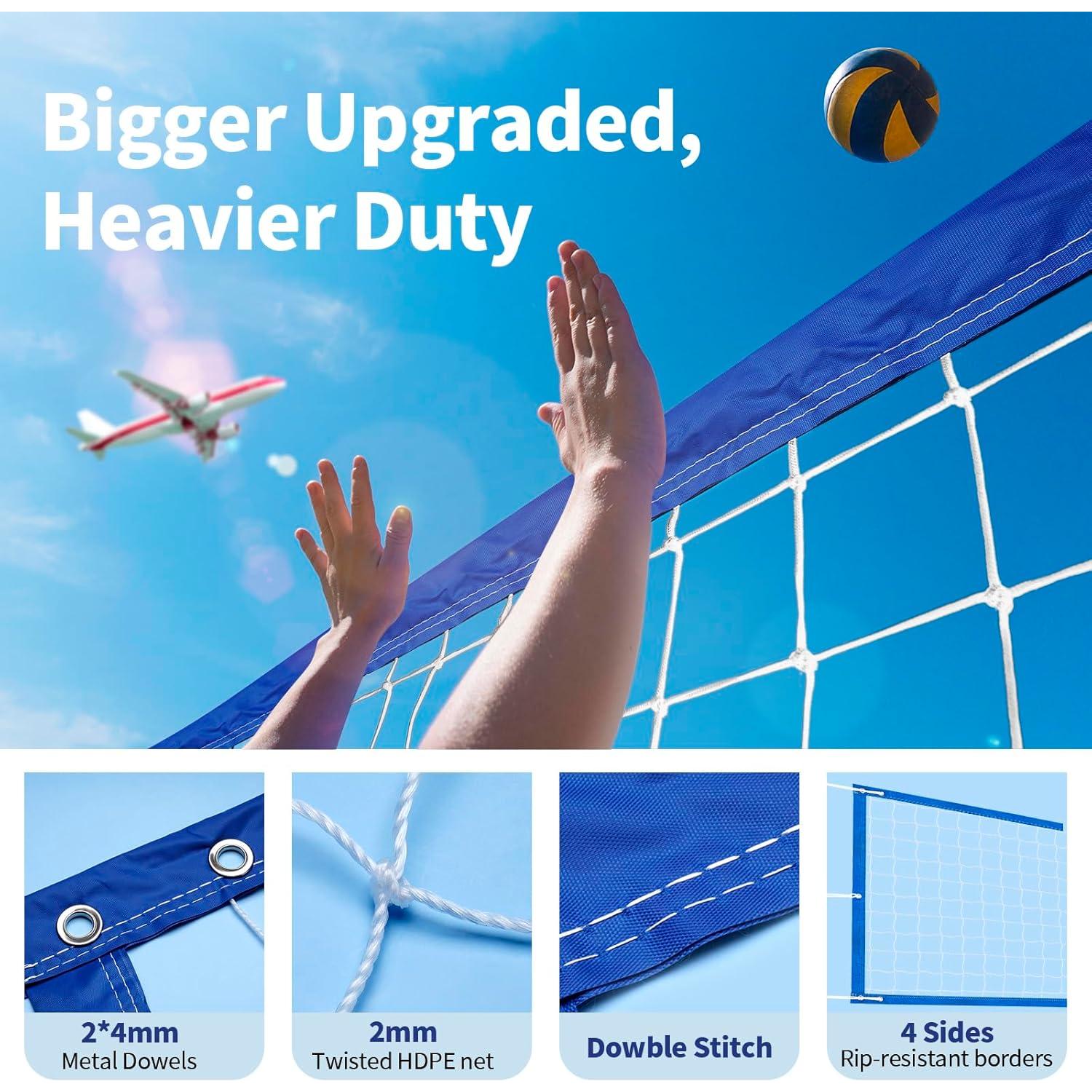 Red de Voleibol YUXUXU Profesional Exterior 9.75x0.91m Alta Resistencia