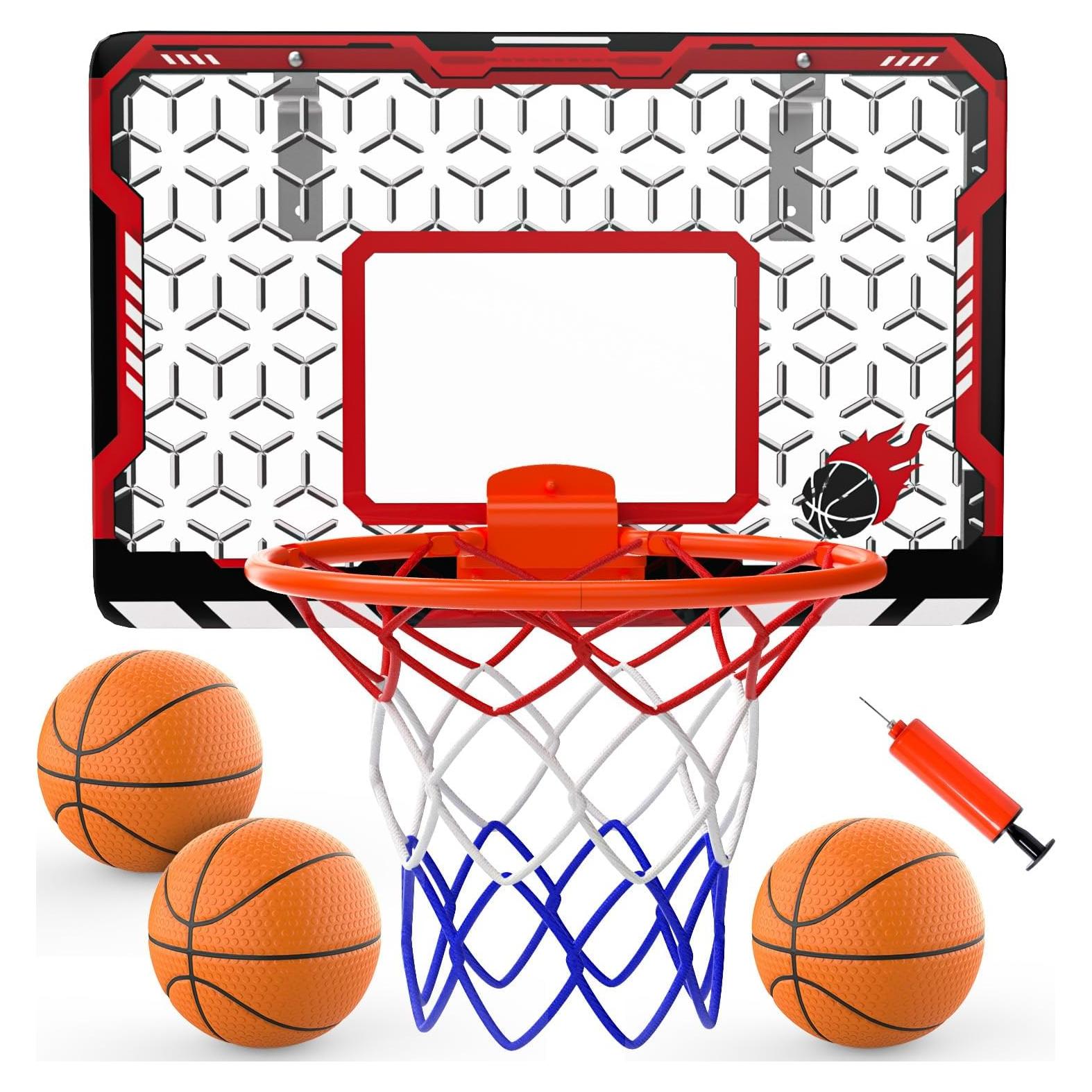 Aro de Baloncesto Mini EagleStone Plegable con 3 Pelotas