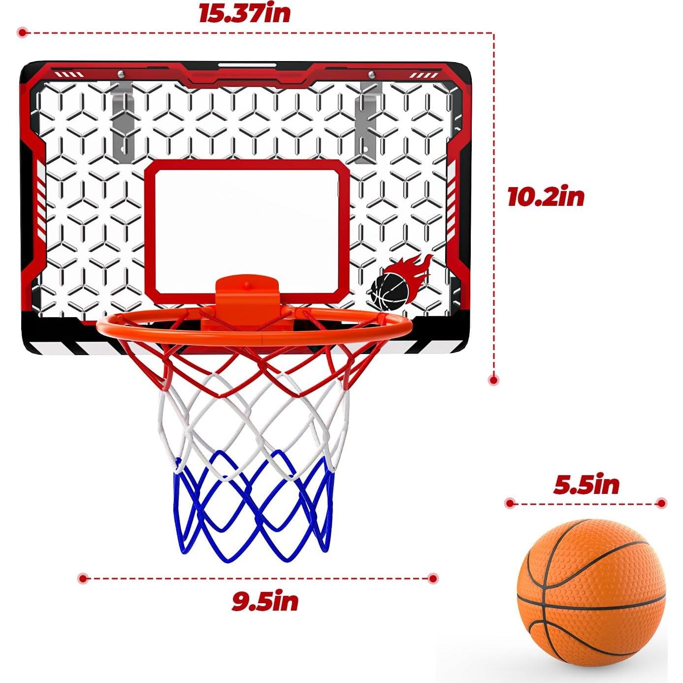 Aro de Baloncesto Mini EagleStone Plegable con 3 Pelotas