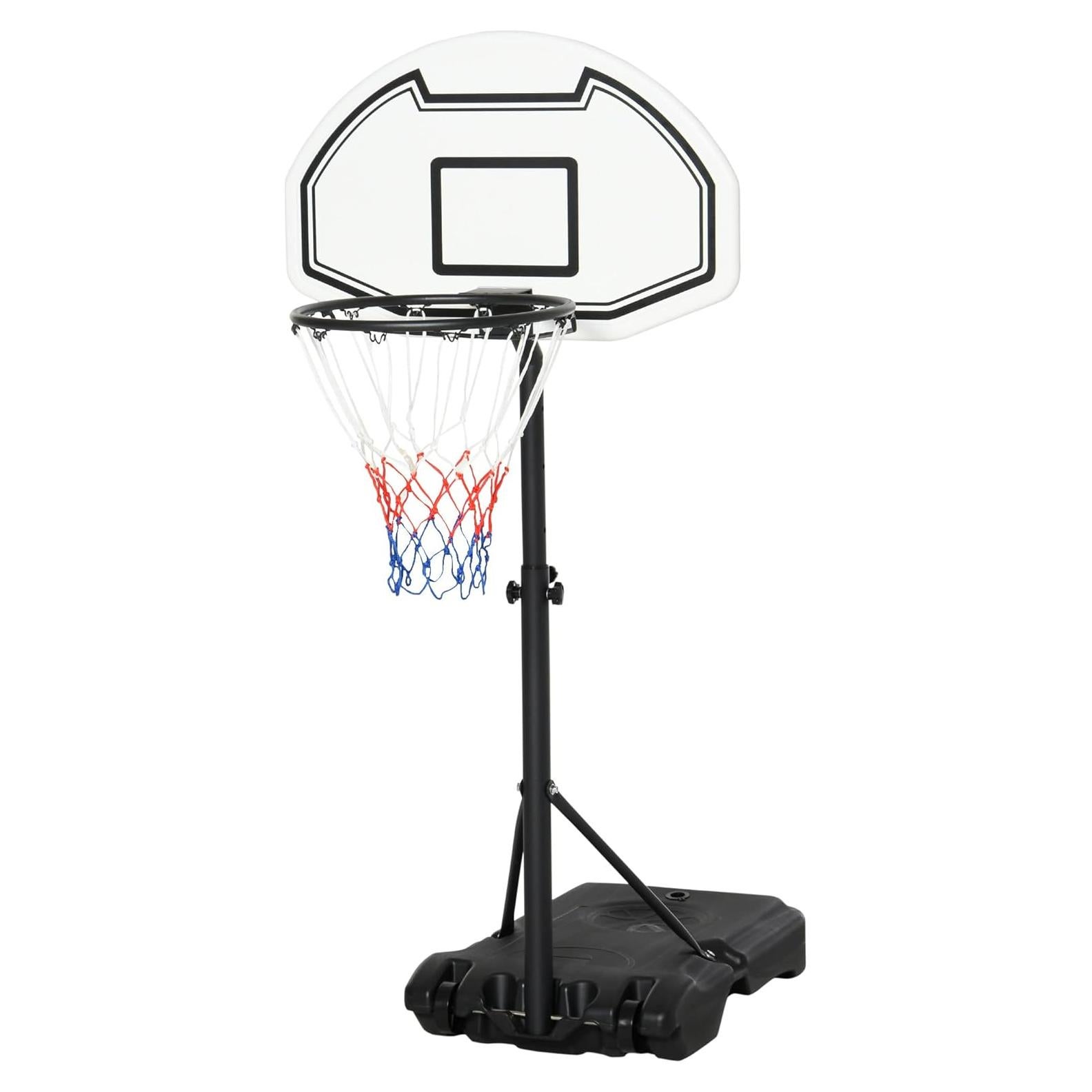 Aro de Baloncesto Portátil Aosom Ajustable 0.91-1.61 m