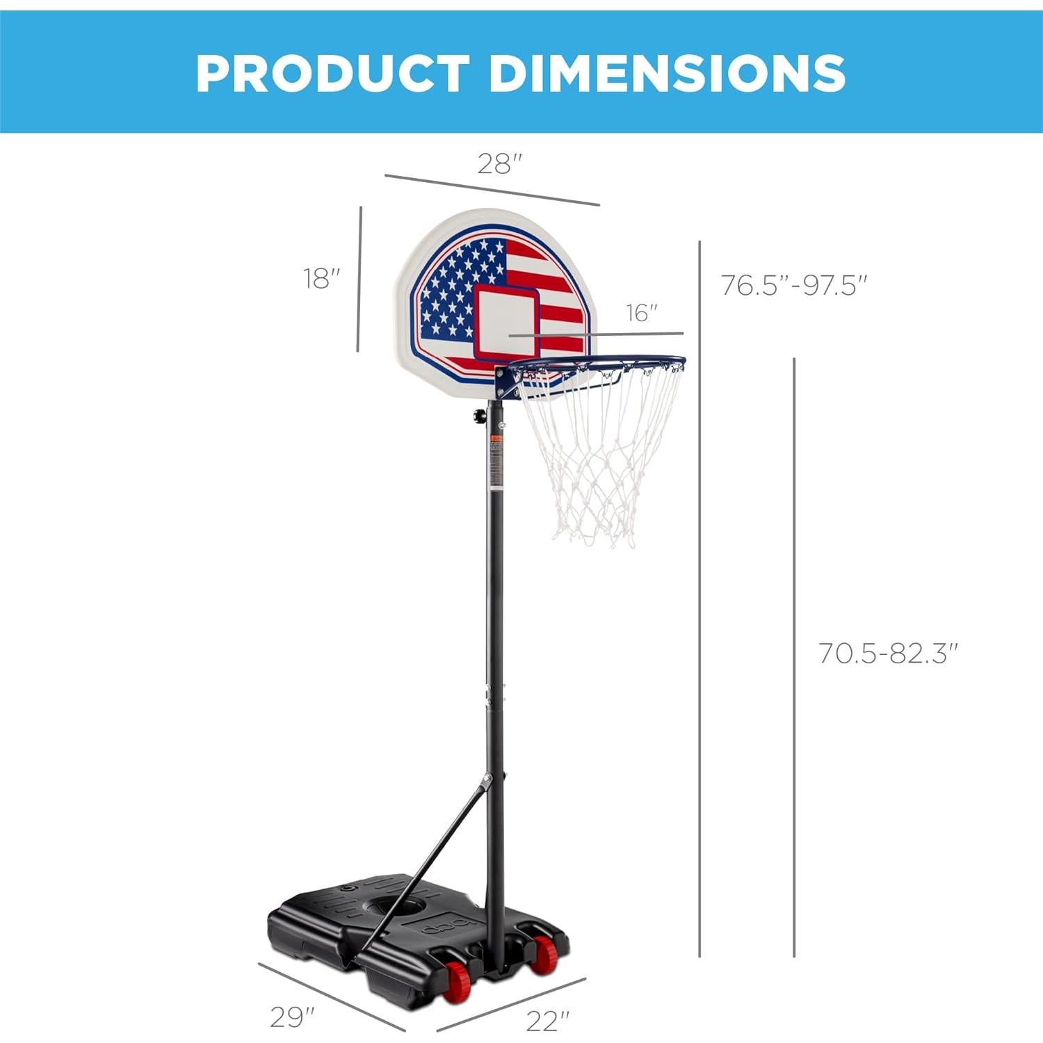 Aro de Baloncesto Ajustable Mejor Opción 179-209cm Niños