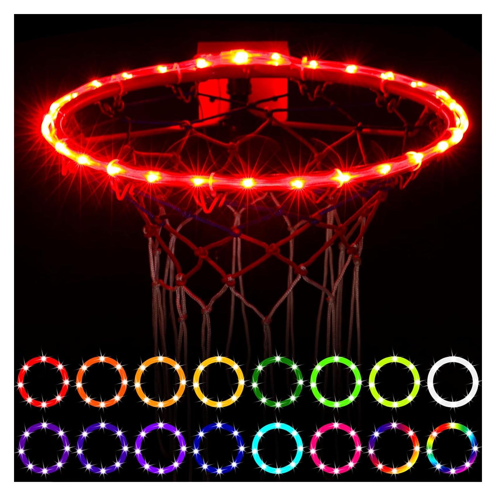 Luces LED para Aro de Baloncesto Waybelive, Control Remoto, 16 Colores