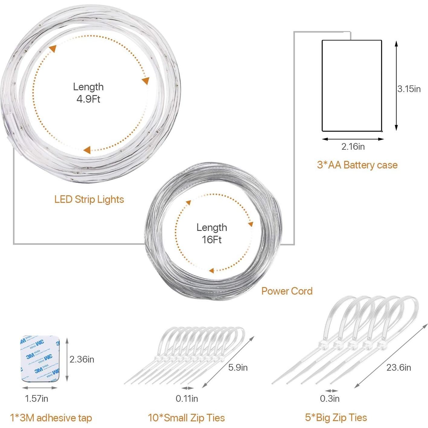 Luces LED para Aro de Baloncesto Waybelive, Control Remoto, 16 Colores