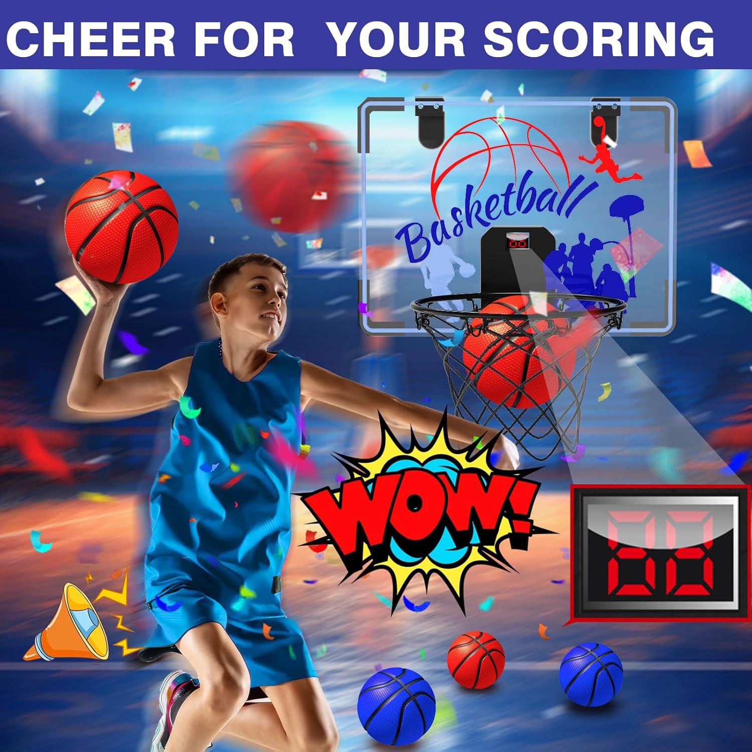 Aro de Baloncesto Interior KGF para Niños 4-12 Años con 4 Pelotas