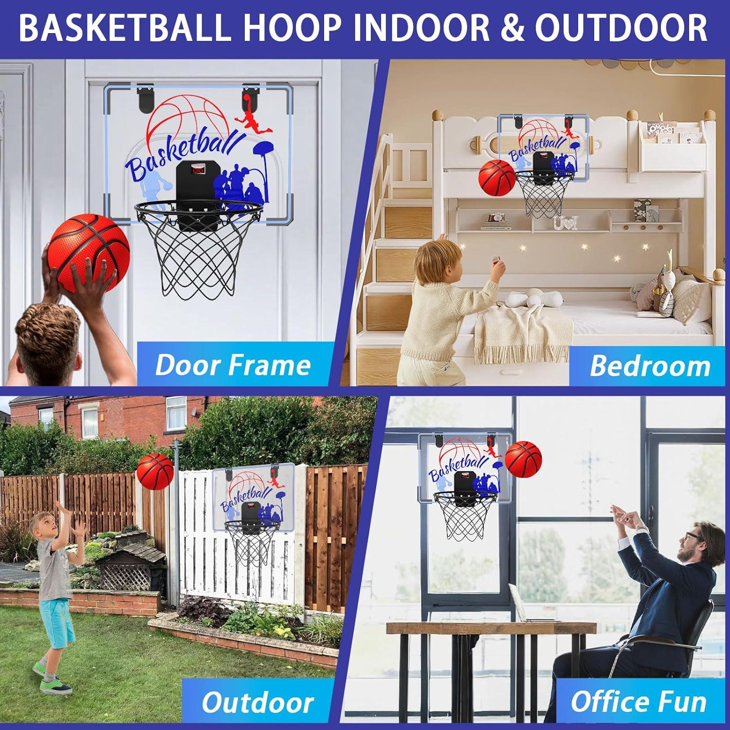 Aro de Baloncesto Interior KGF para Niños 4-12 Años con 4 Pelotas