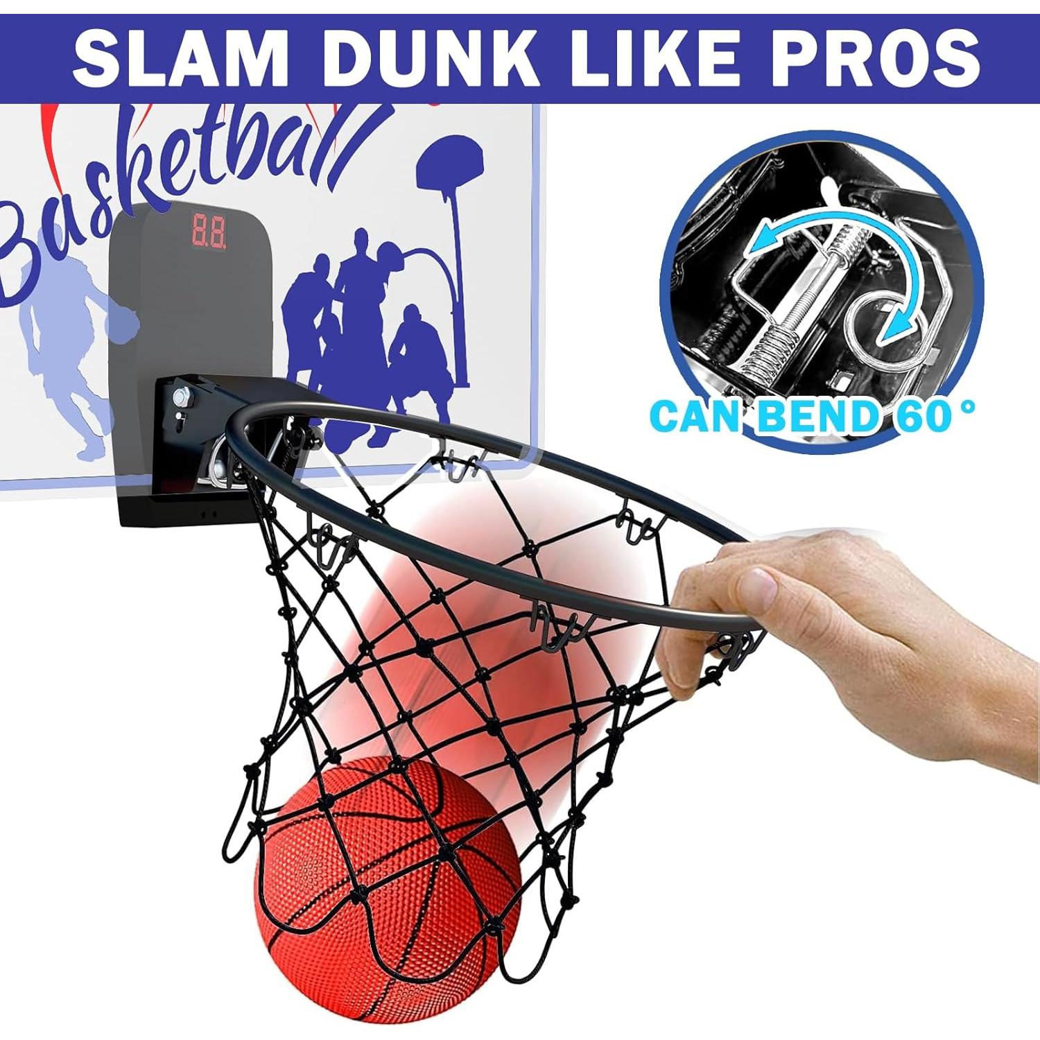 Aro de Baloncesto Interior KGF para Niños 4-12 Años con 4 Pelotas