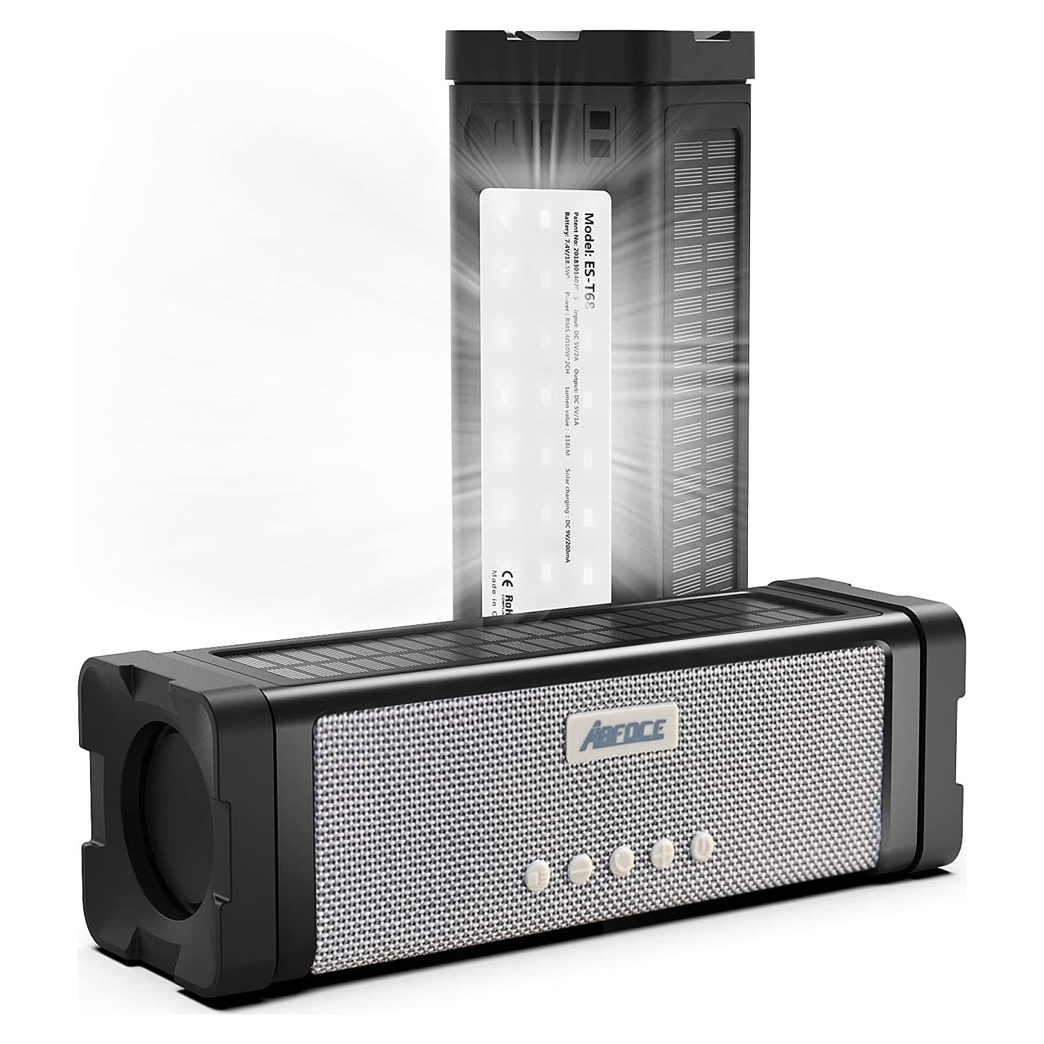 Altavoz Bluetooth Solar ABFOCE ES-T68 20W IPX7 Impermeable