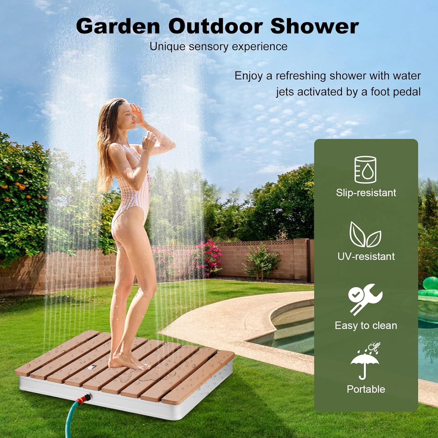 Ducha Exterior Portátil Bsteciar con Altura Ajustable 299 cm