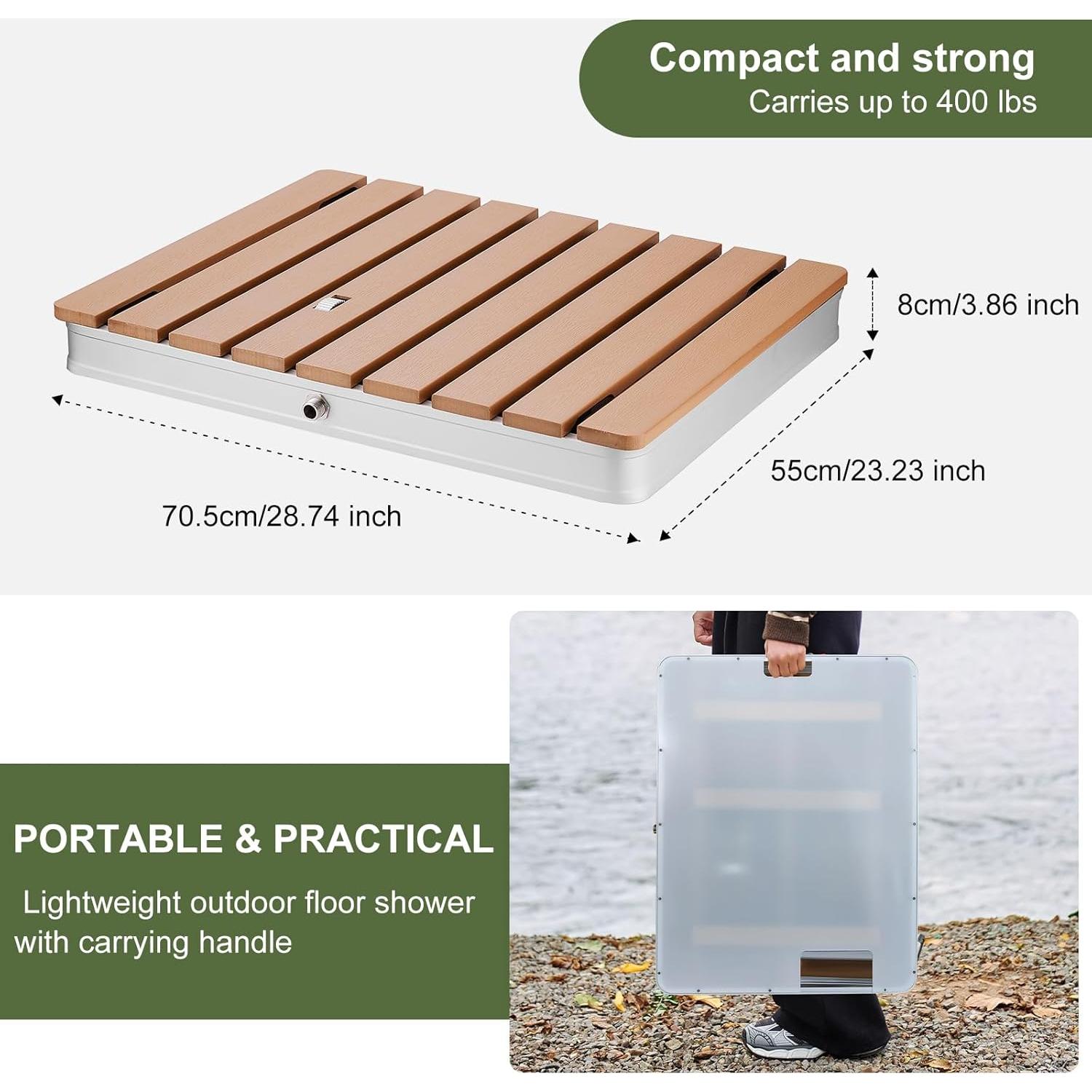 Ducha Exterior Portátil Bsteciar con Altura Ajustable 299 cm