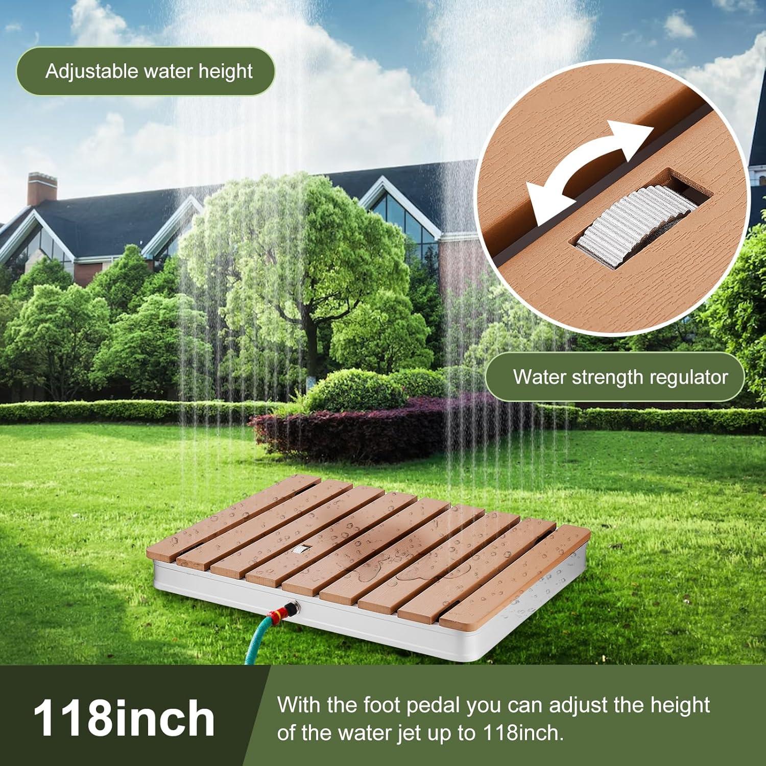 Ducha Exterior Portátil Bsteciar con Altura Ajustable 299 cm