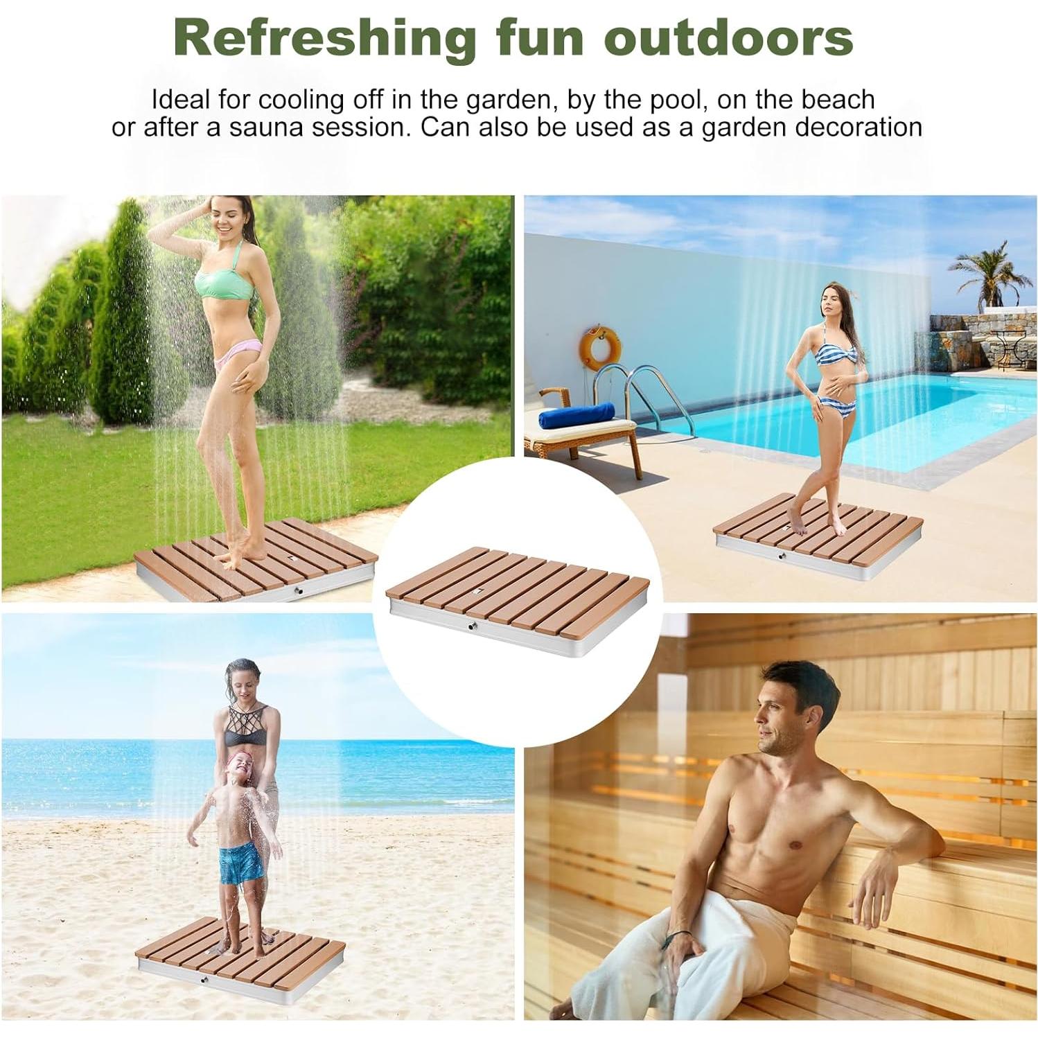 Ducha Exterior Portátil Bsteciar con Altura Ajustable 299 cm