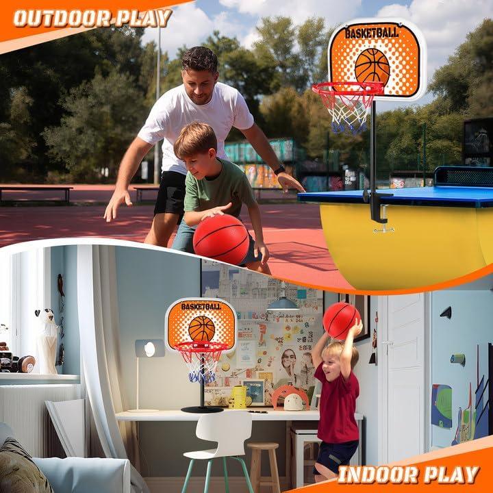 Aro de Baloncesto Mini ZQXJXZ 2 en 1 con Ventosa y Pelotas