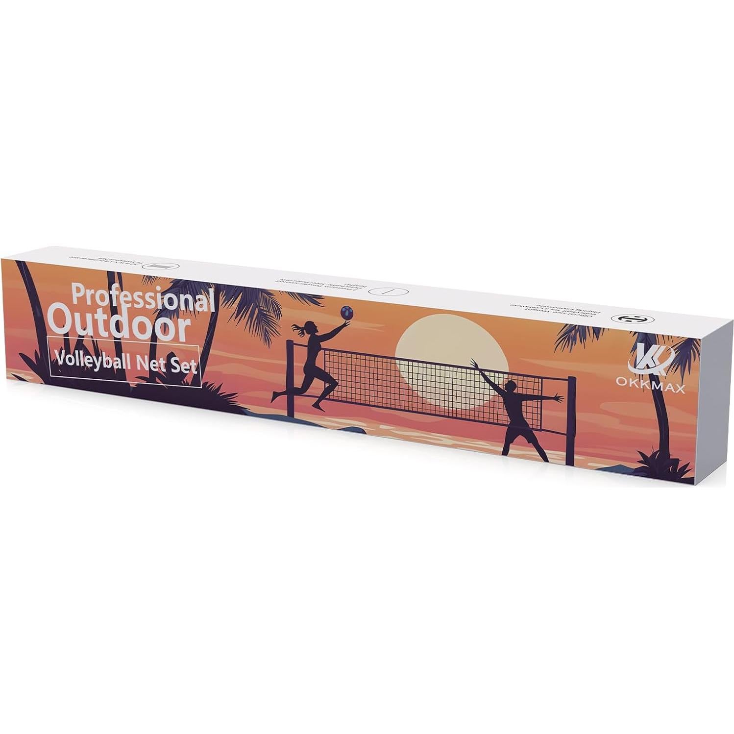 Conjunto de Red de Voleibol Profesional OKKMAX BIUE 9.75m x 0.91m