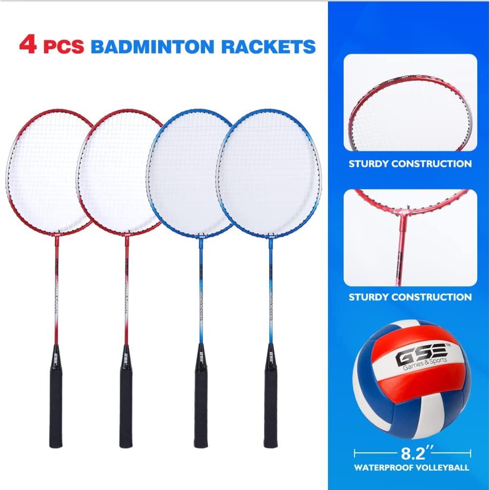 Conjunto Recreativo Voleibol y Bádminton GSE 2 en 1