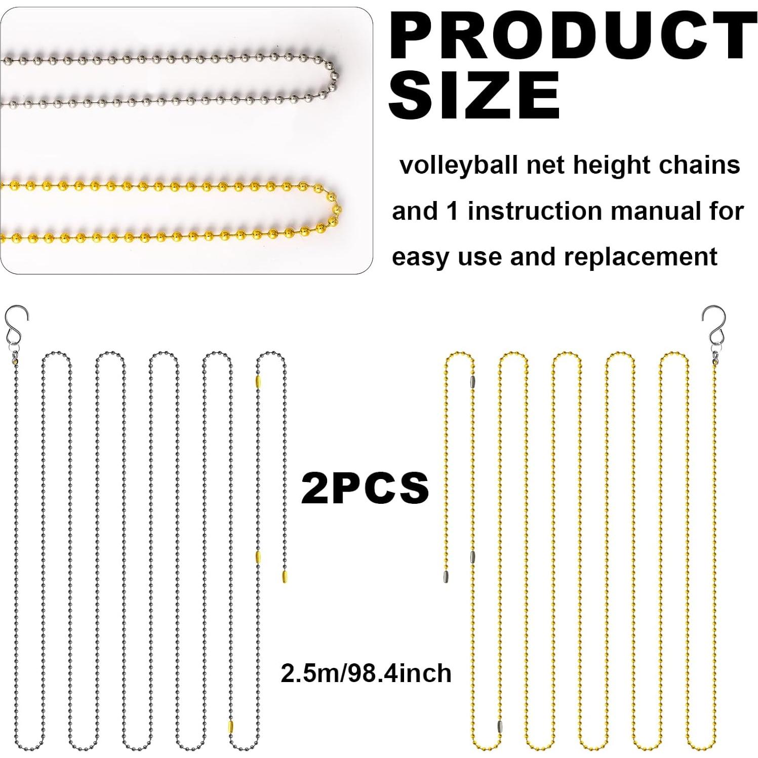 Cadenas de Altura para Red de Voleibol TOYMIS 2.5m 2 Piezas