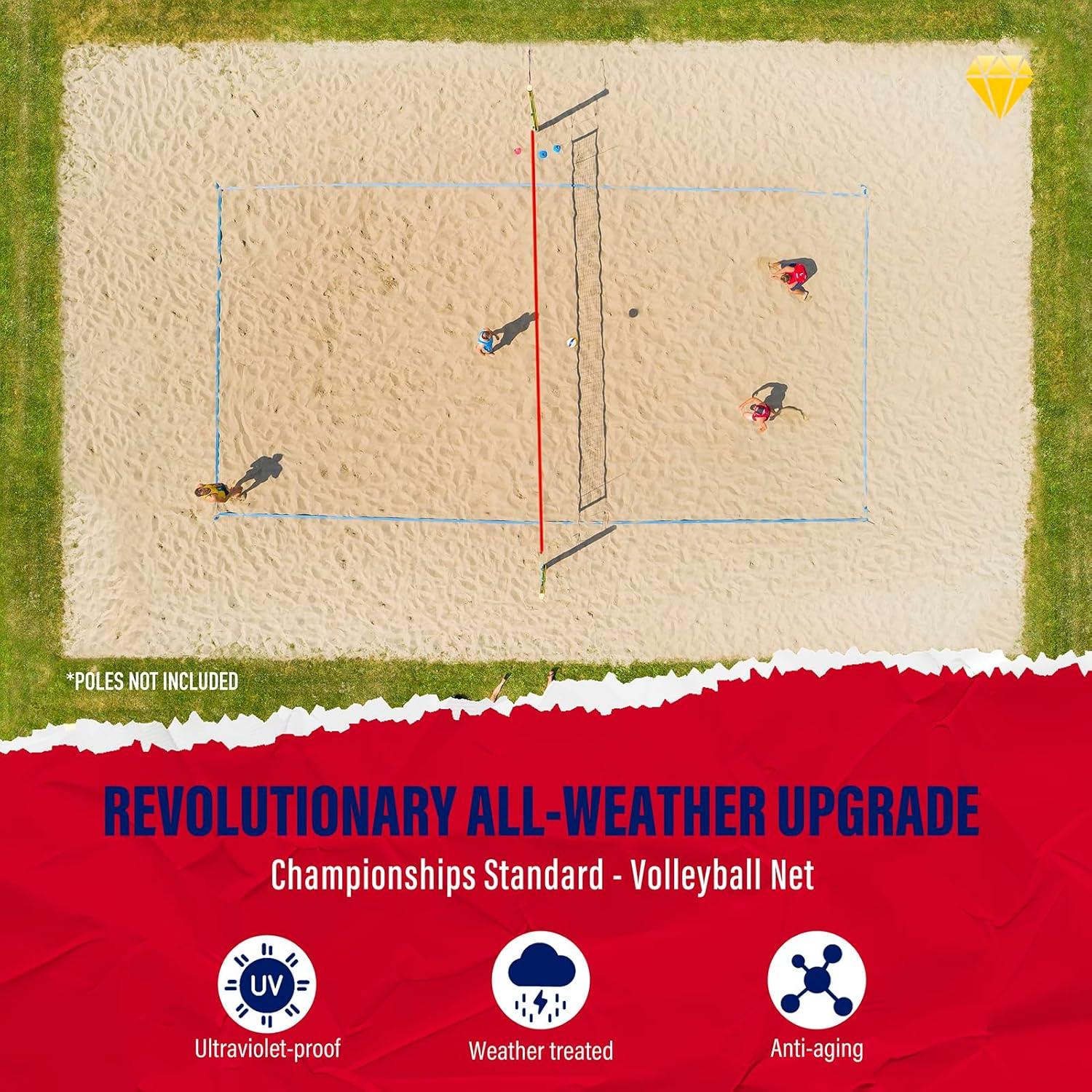 Red de Voleibol DDVLG YK-VN-RED-32X3-HS-A 32x3ft Exterior