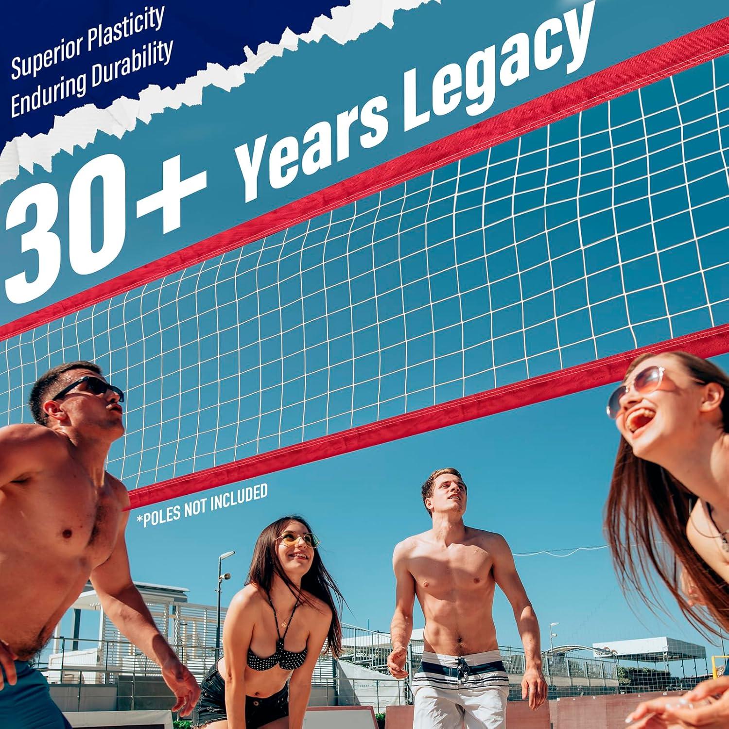 Red de Voleibol DDVLG YK-VN-RED-32X3-HS-A 32x3ft Exterior