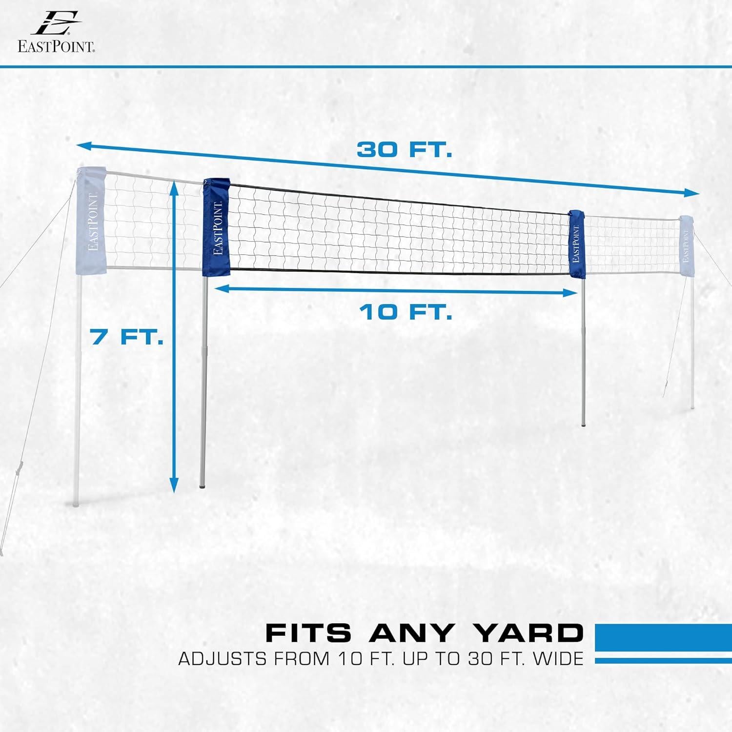 Set de Voleibol Ajustable EastPoint Sports - 3 a 9 m