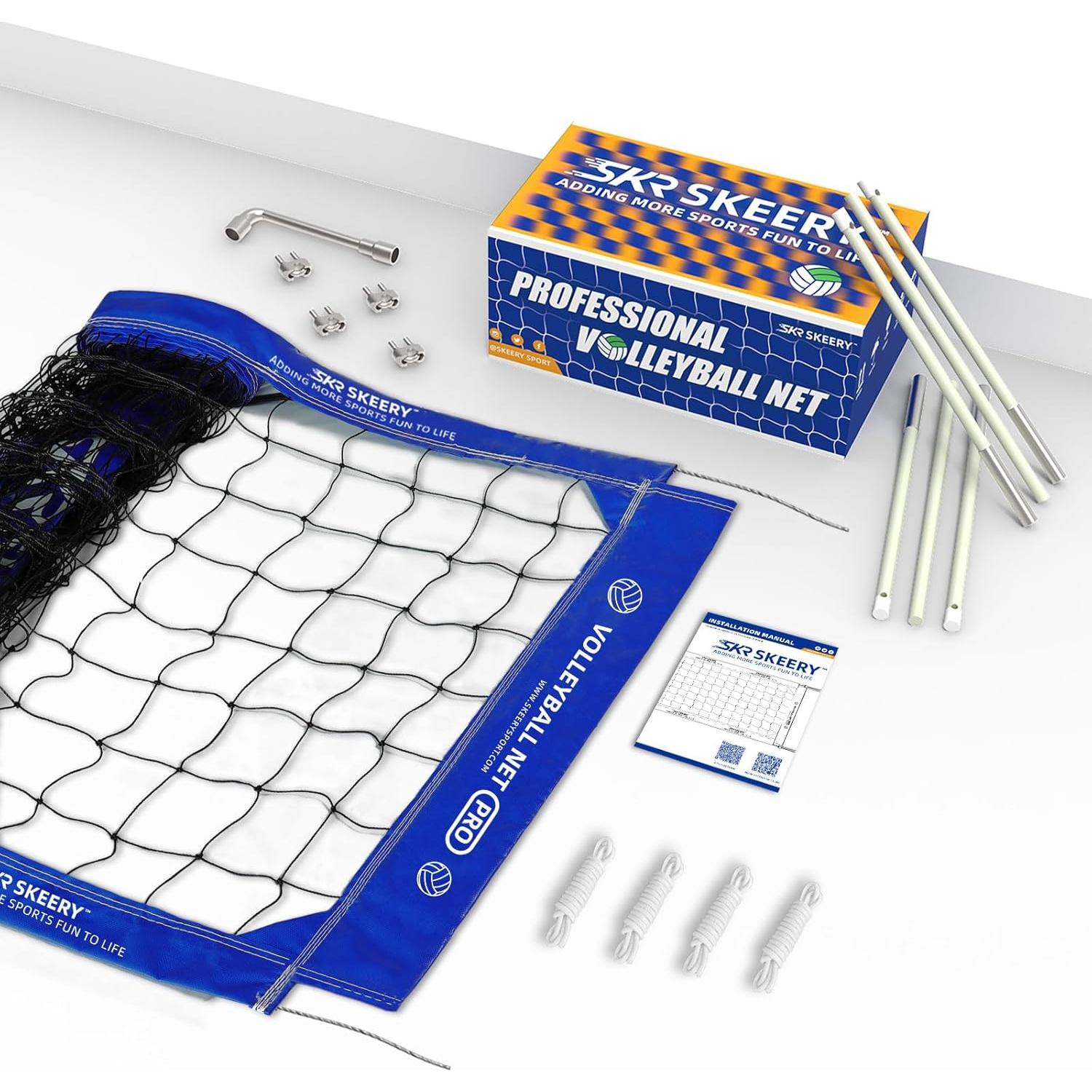Red de Voleibol Profesional SKEERY PRO 9.5x1m Portátil