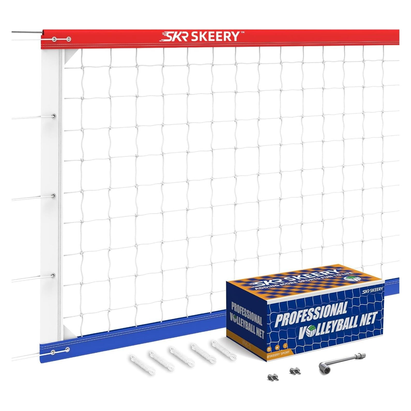 Red de Voleibol Profesional SKEERY 9.75m x 1m Portátil
