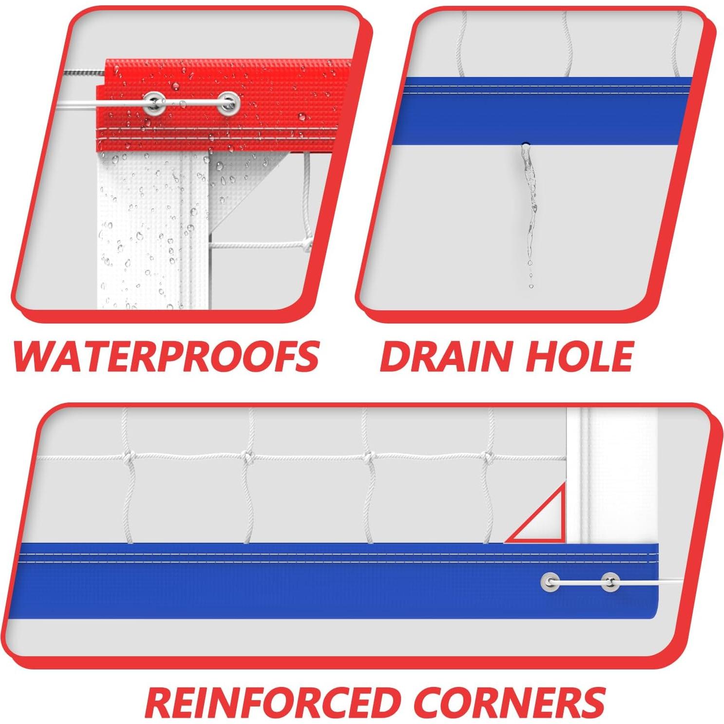 Red de Voleibol Profesional SKEERY 9.75m x 1m Portátil
