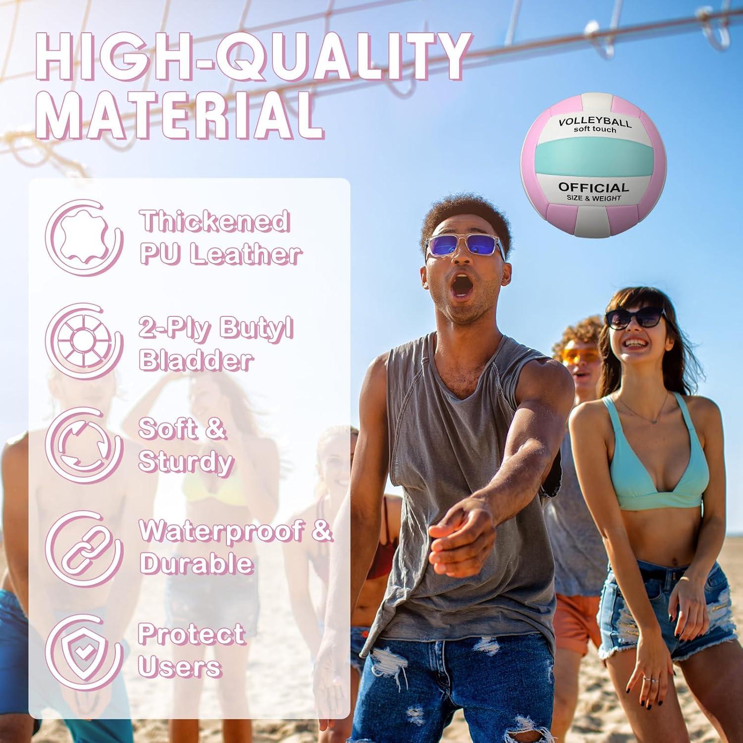 Libima Paquete de 4 Balones de Voleibol Tamaño 5 Suaves