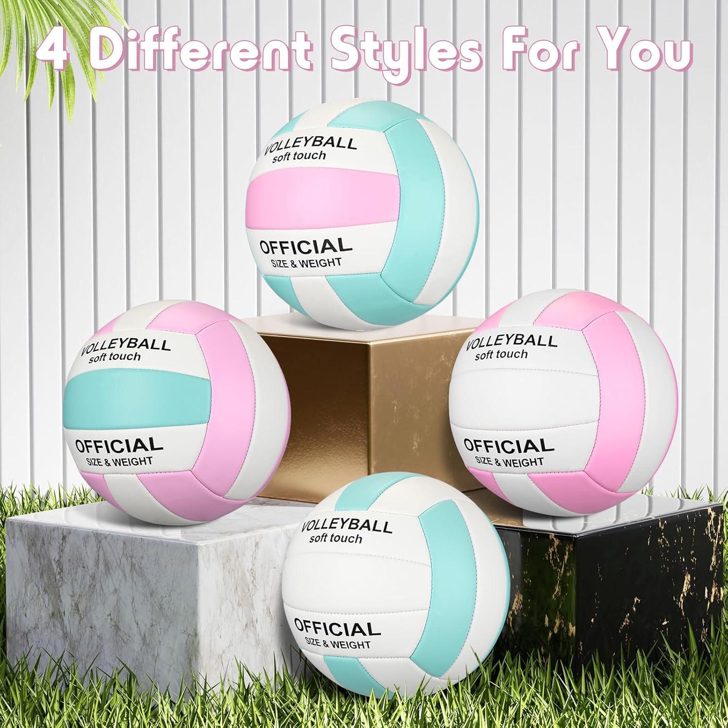 Libima Paquete de 4 Balones de Voleibol Tamaño 5 Suaves
