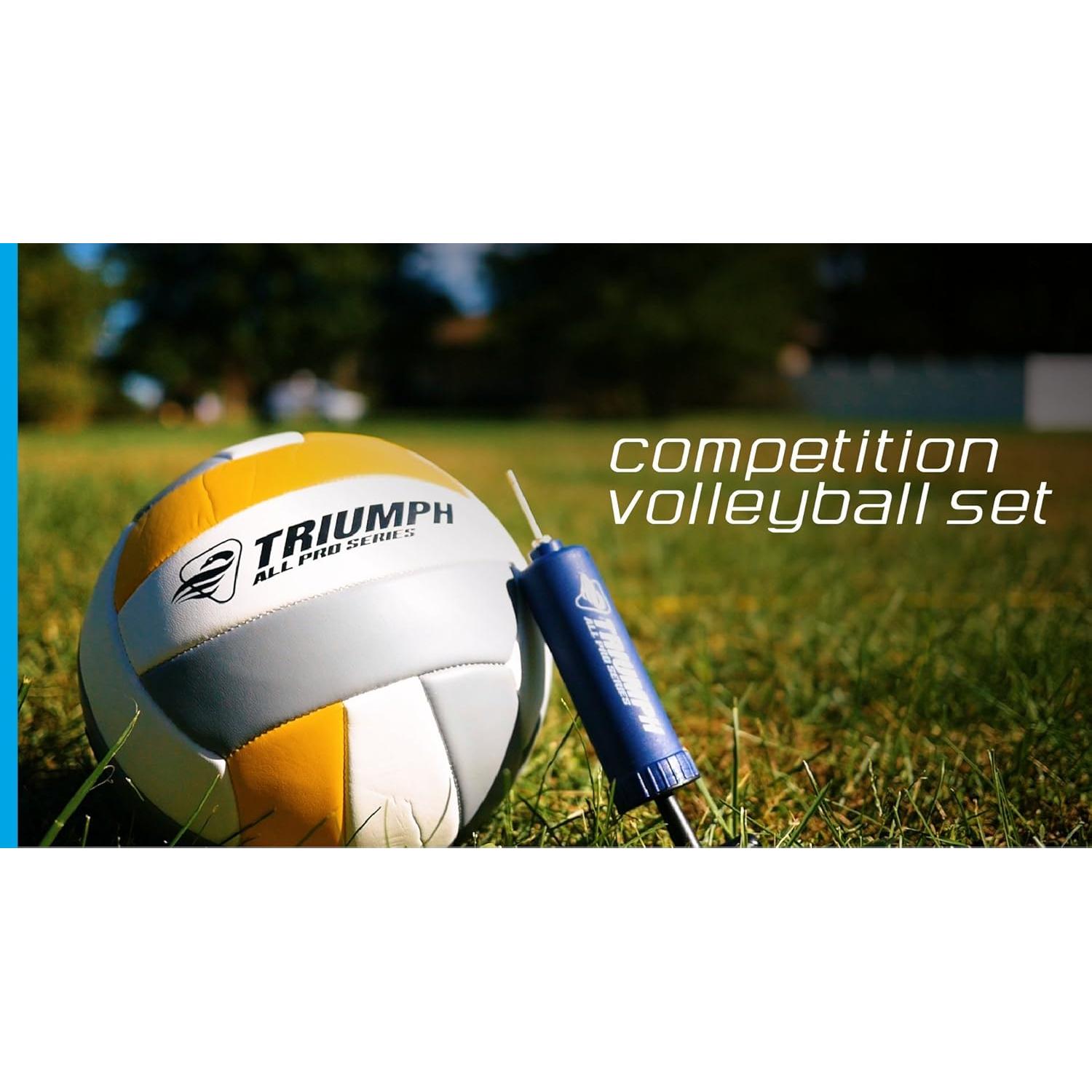 Conjunto de Voleibol Triumph - Poste de Acero, Red 9.75m