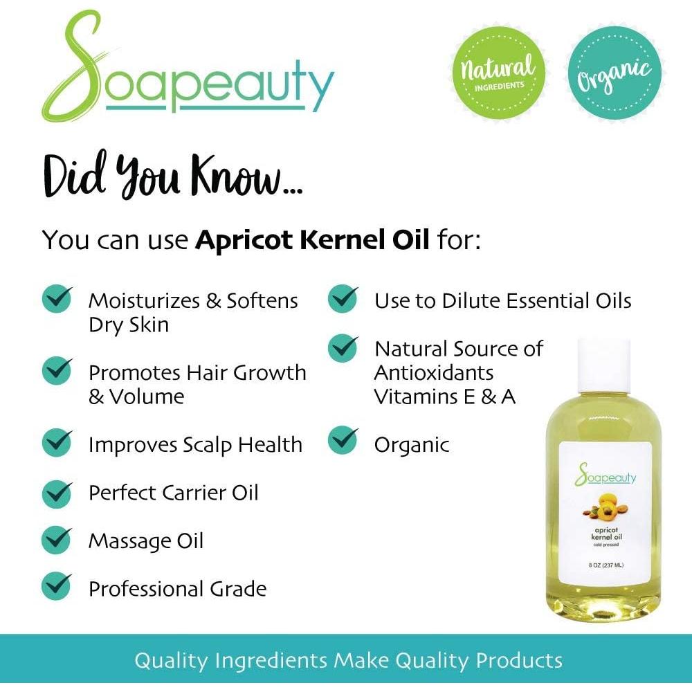 Aceite de Hueso de Albaricoque Soapeauty 473ml Puro Hidratante