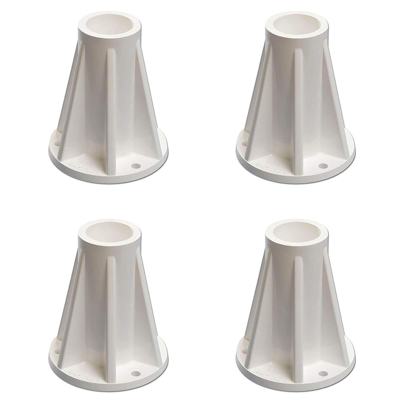 Base de Montaje de Polímero Saftron para Barandillas de Piscina - 4 Unidades