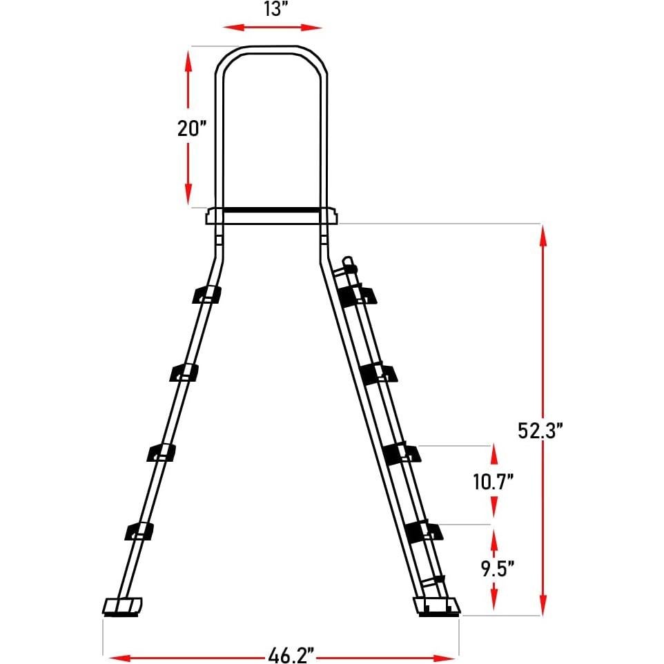Escalera A-Frame Swimline para Piscinas Elevadas 5 Escalones