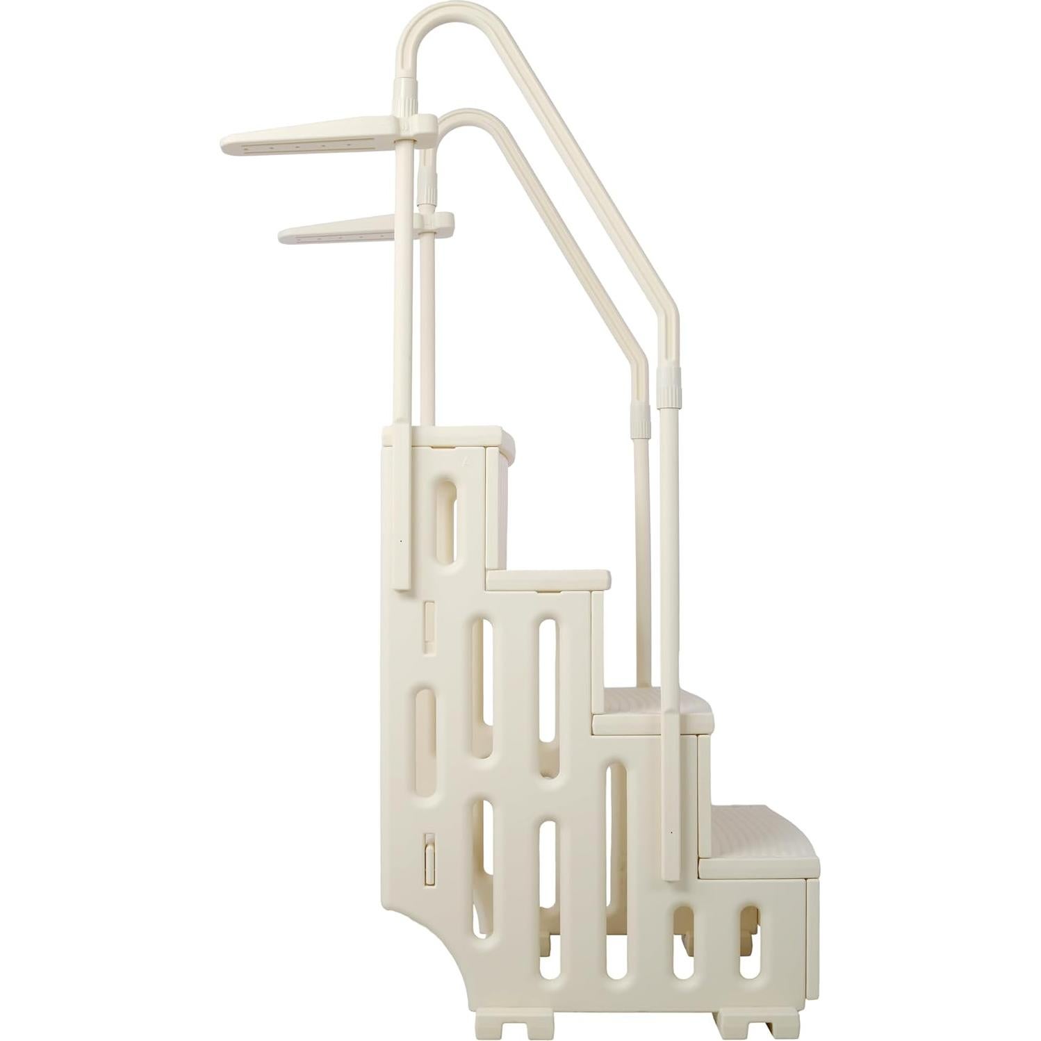 Escalera de piscina Zjjseloru 4 escalones antideslizante 181kg