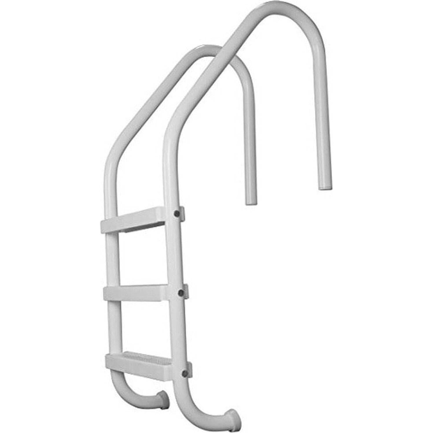 Escalera de Piscina 3 Pasos Saftron Polímero Blanco 61x134.6cm