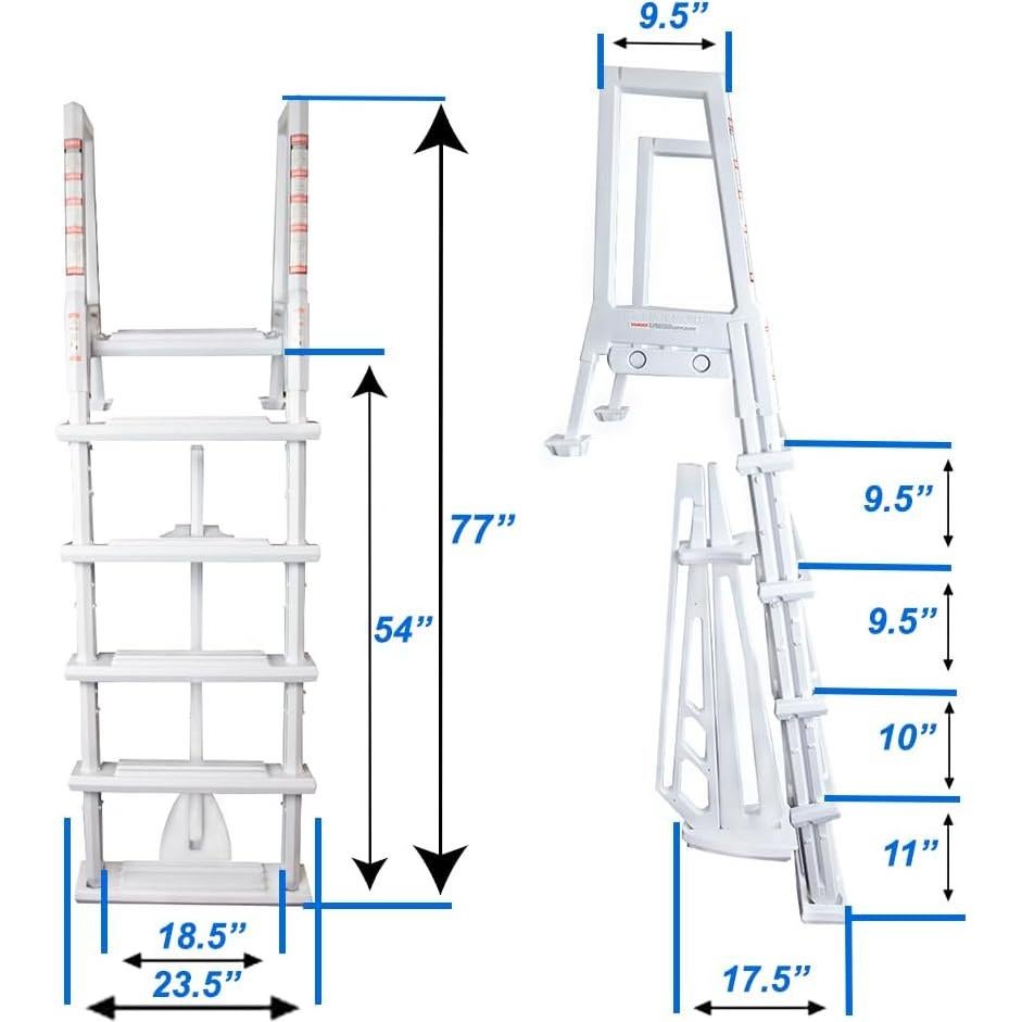 Escalera de Resina Aqua Select para Piscina con Barrera de Atrapamiento