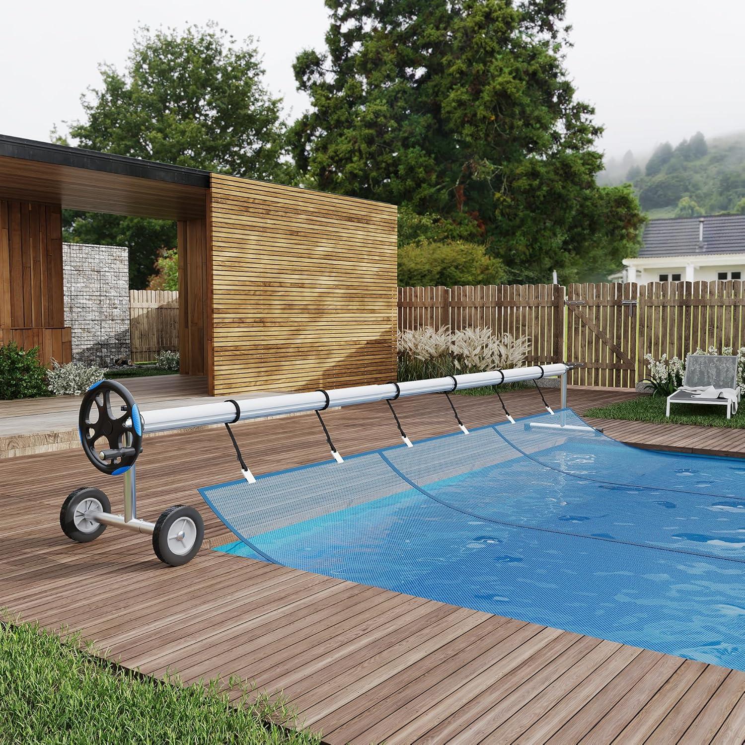 Carrete Cubierta Piscina Aluminio GarveeTech 4.27m Ajustable