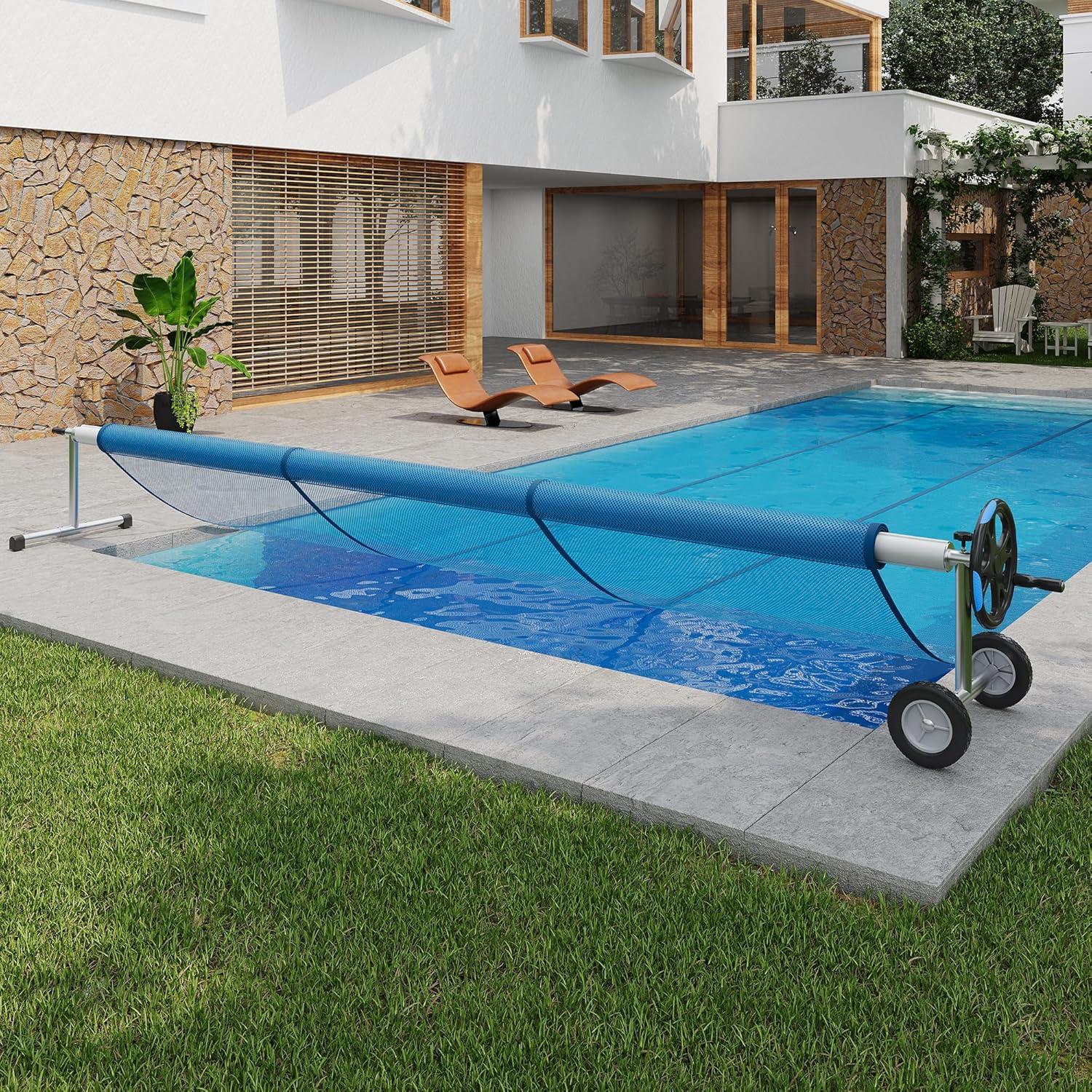 Carrete Cubierta Piscina Aluminio GarveeTech 4.27m Ajustable