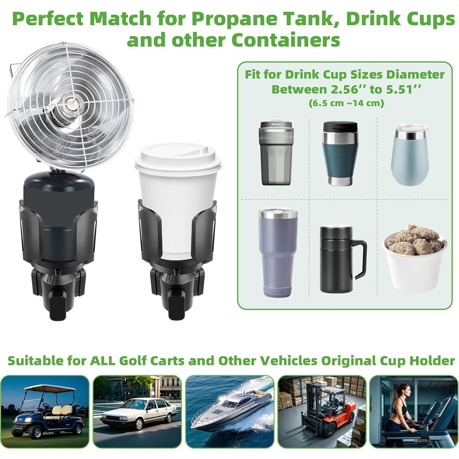 Soporte de Calentador de Carro de Golf Roykaw Universal Ajustable